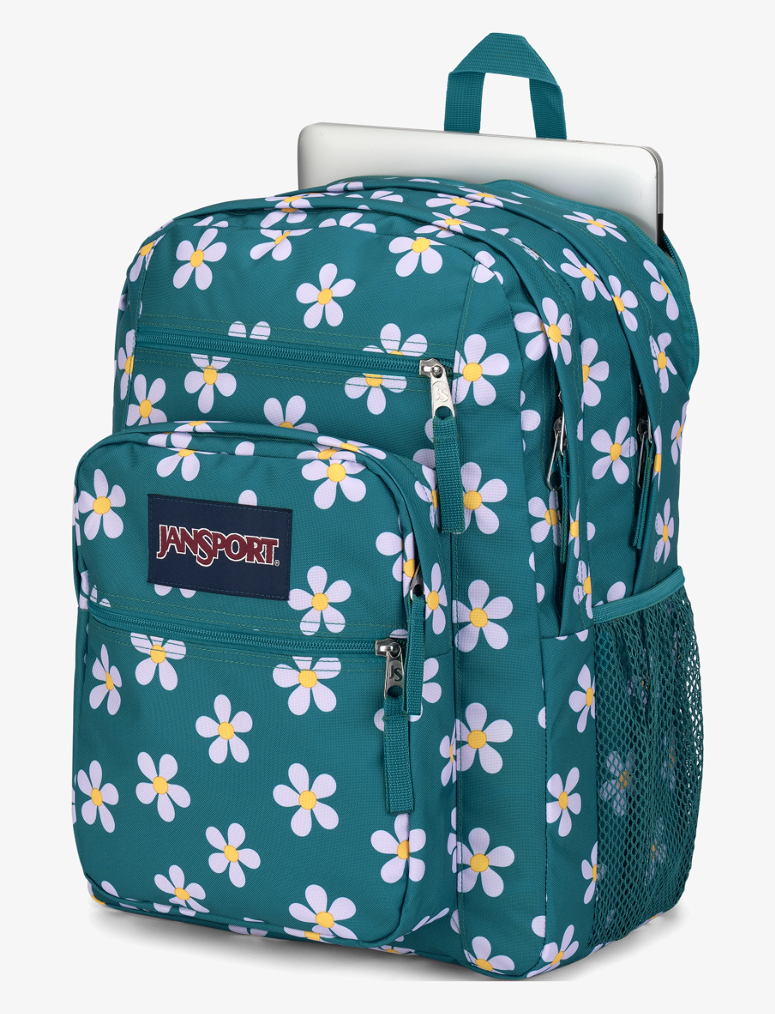 JanSport - Big Student Precious Petals - green print - 4