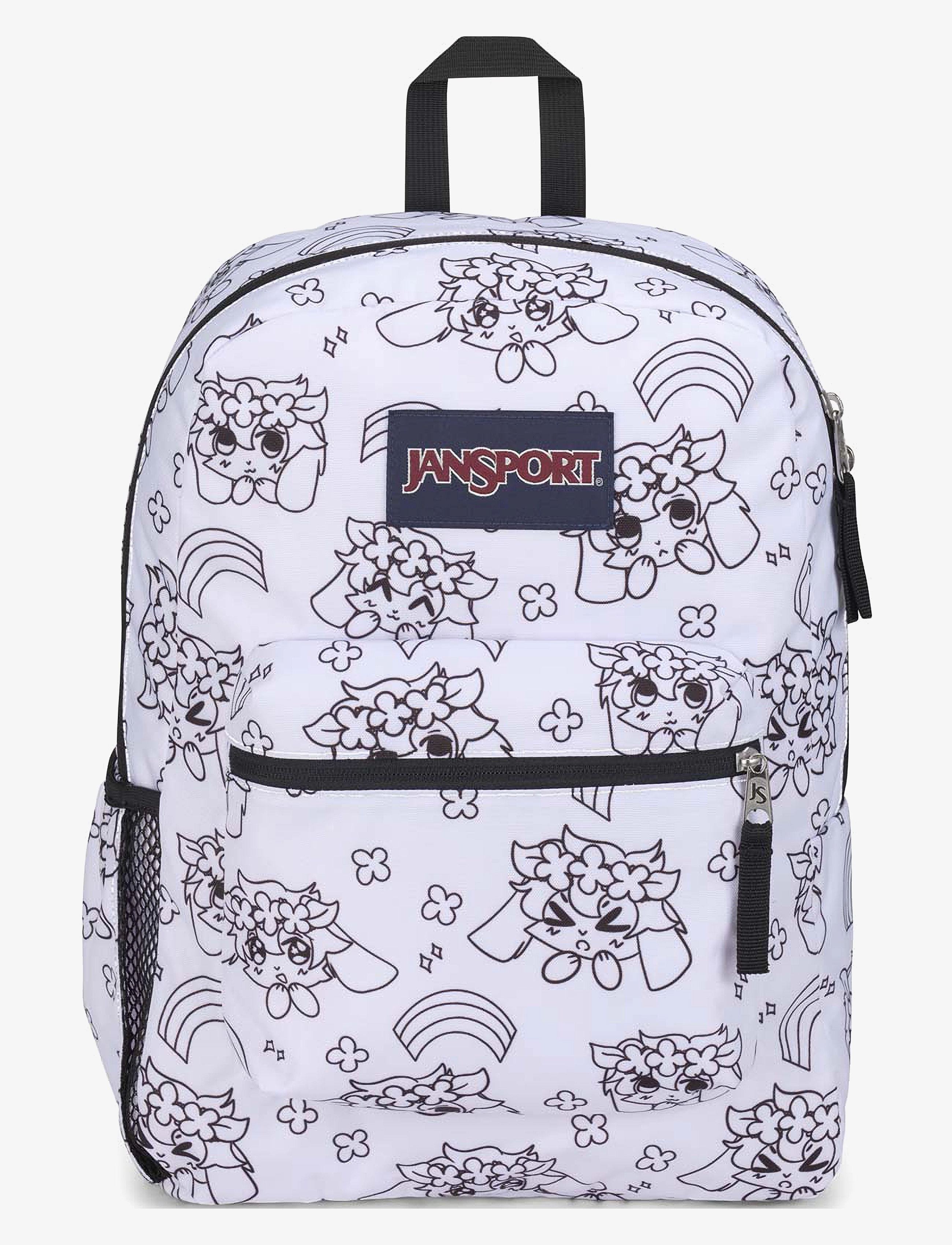 JanSport - Cross Town Anime Emotions - white print - 1