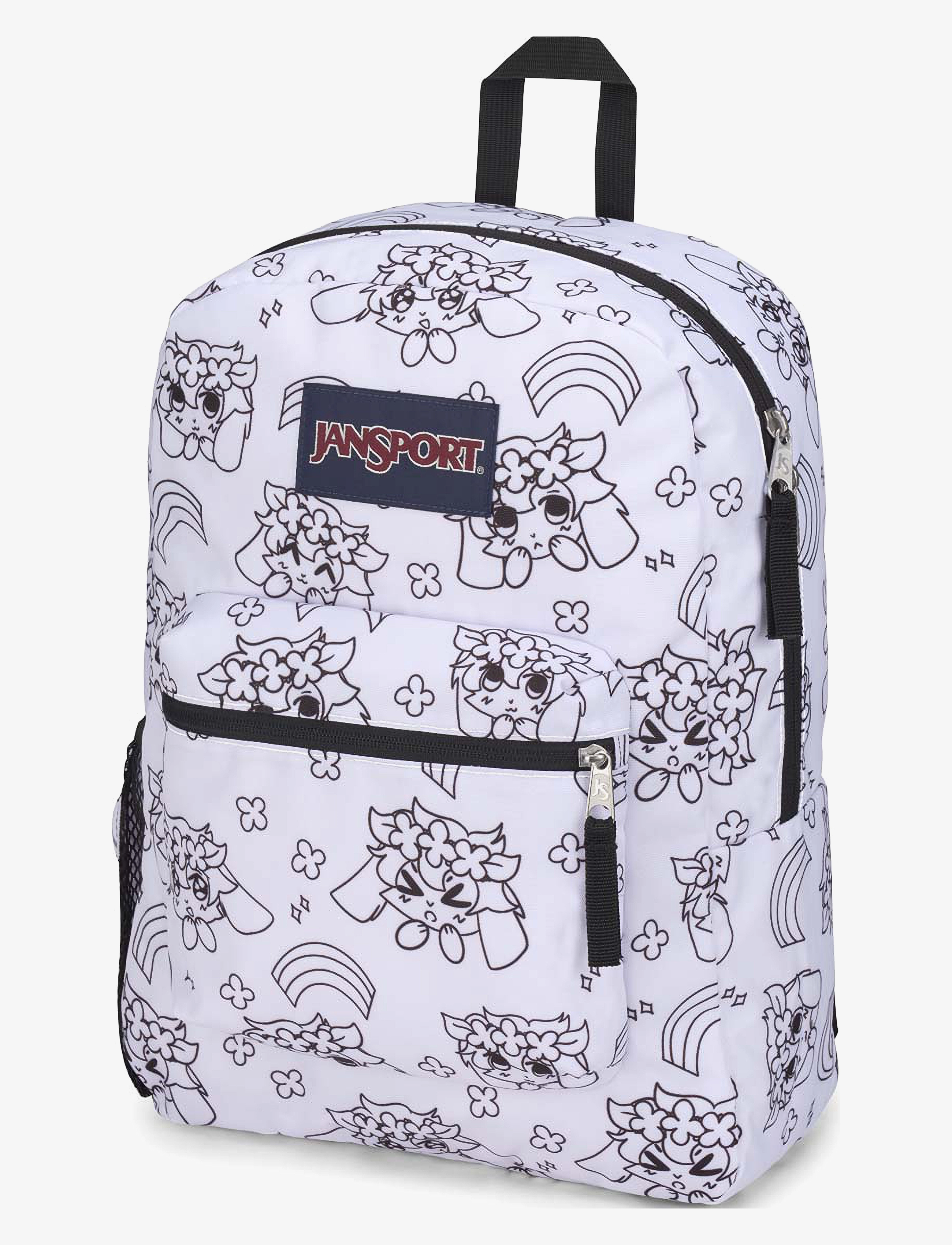 JanSport - Cross Town Anime Emotions - white print - 2