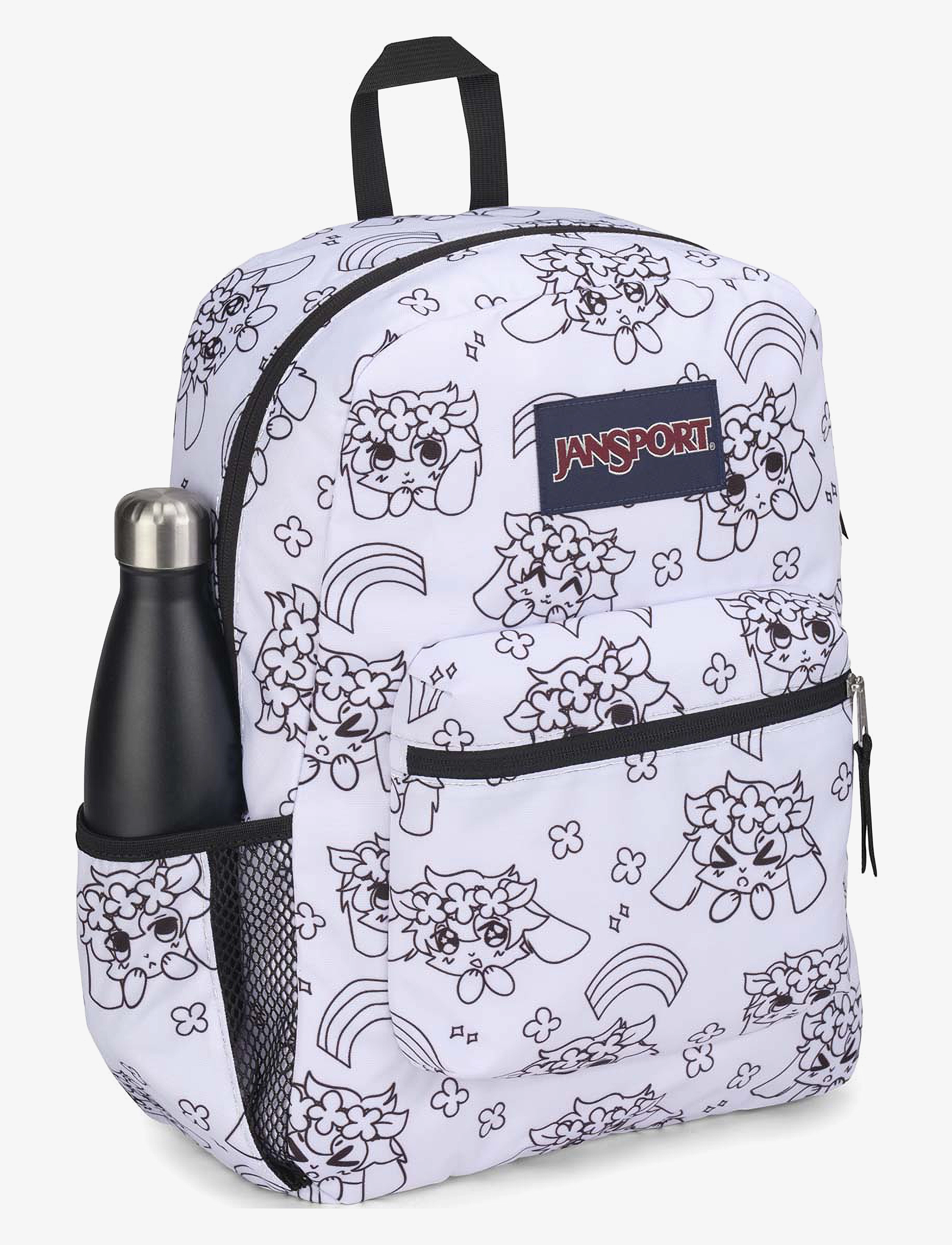 JanSport - Cross Town Anime Emotions - white print - 4