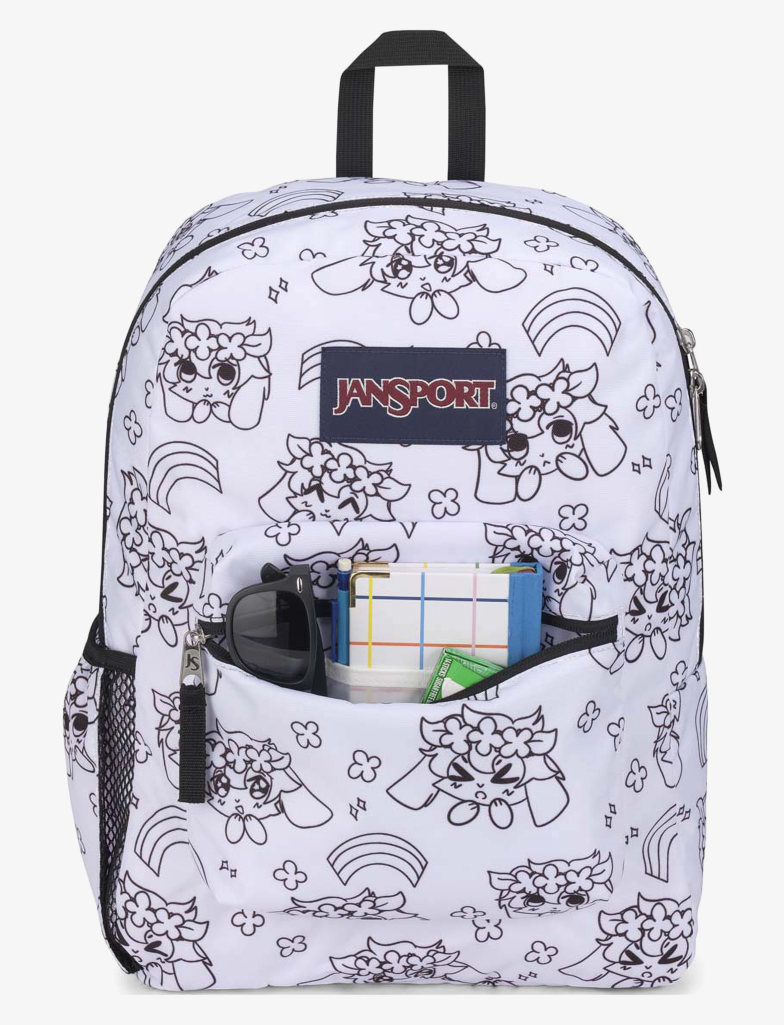 JanSport - Cross Town Anime Emotions - white print - 5