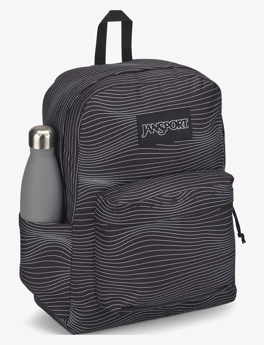 Black and white jansport backpack on sale