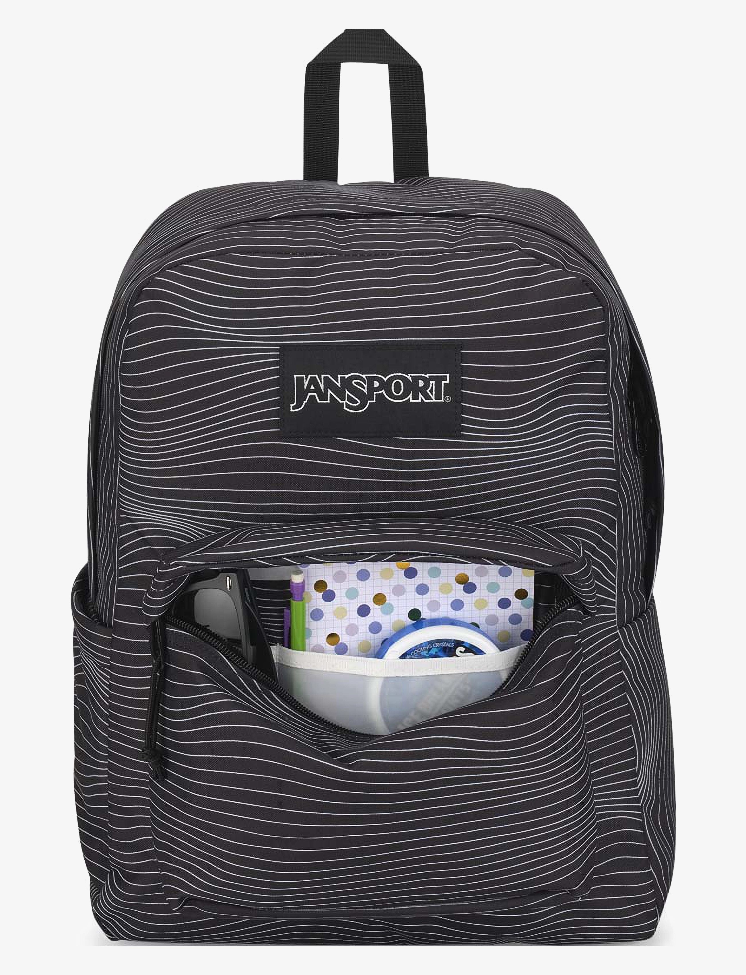 JanSport - SuperBreak Plus Screen Waves - black print - 4