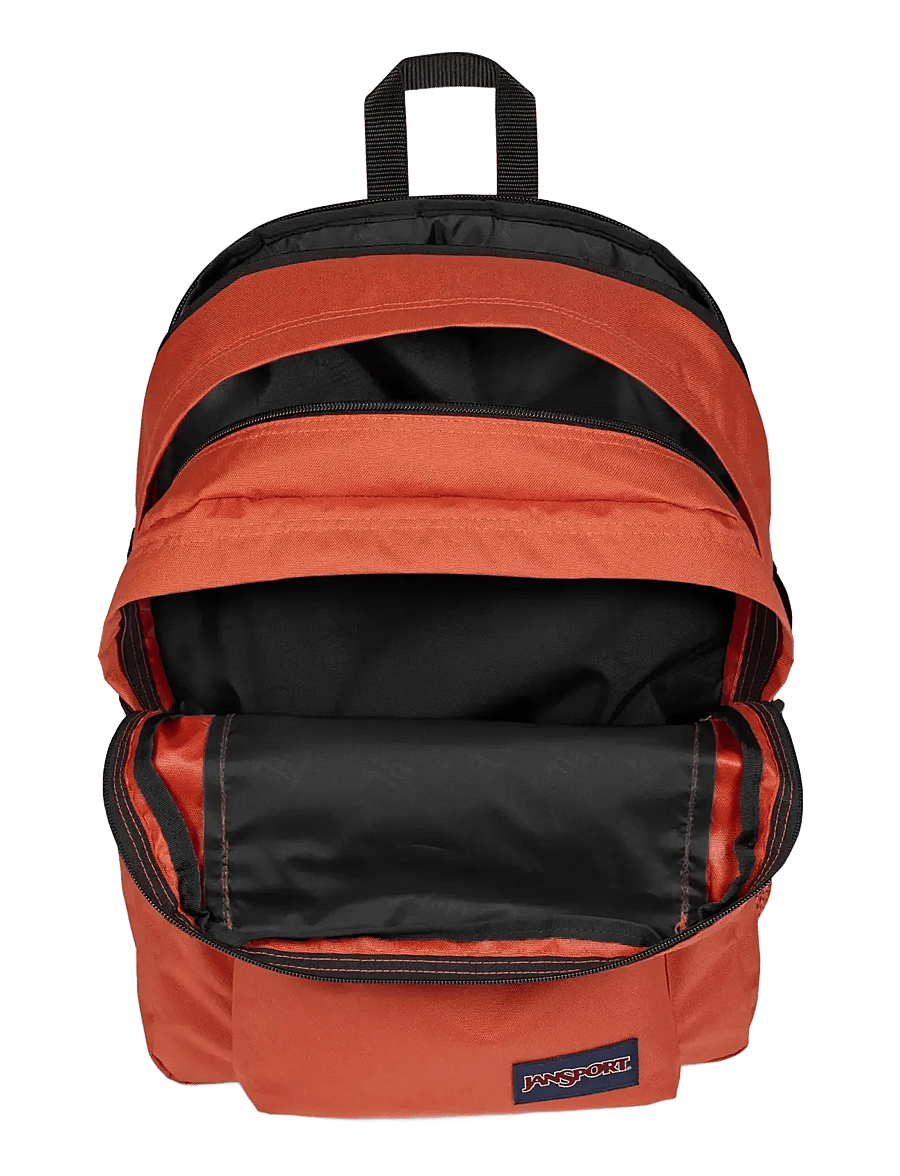 fluorescent orange jansport backpack Tahitian Large main compartment Jansport Backpack - Pink and