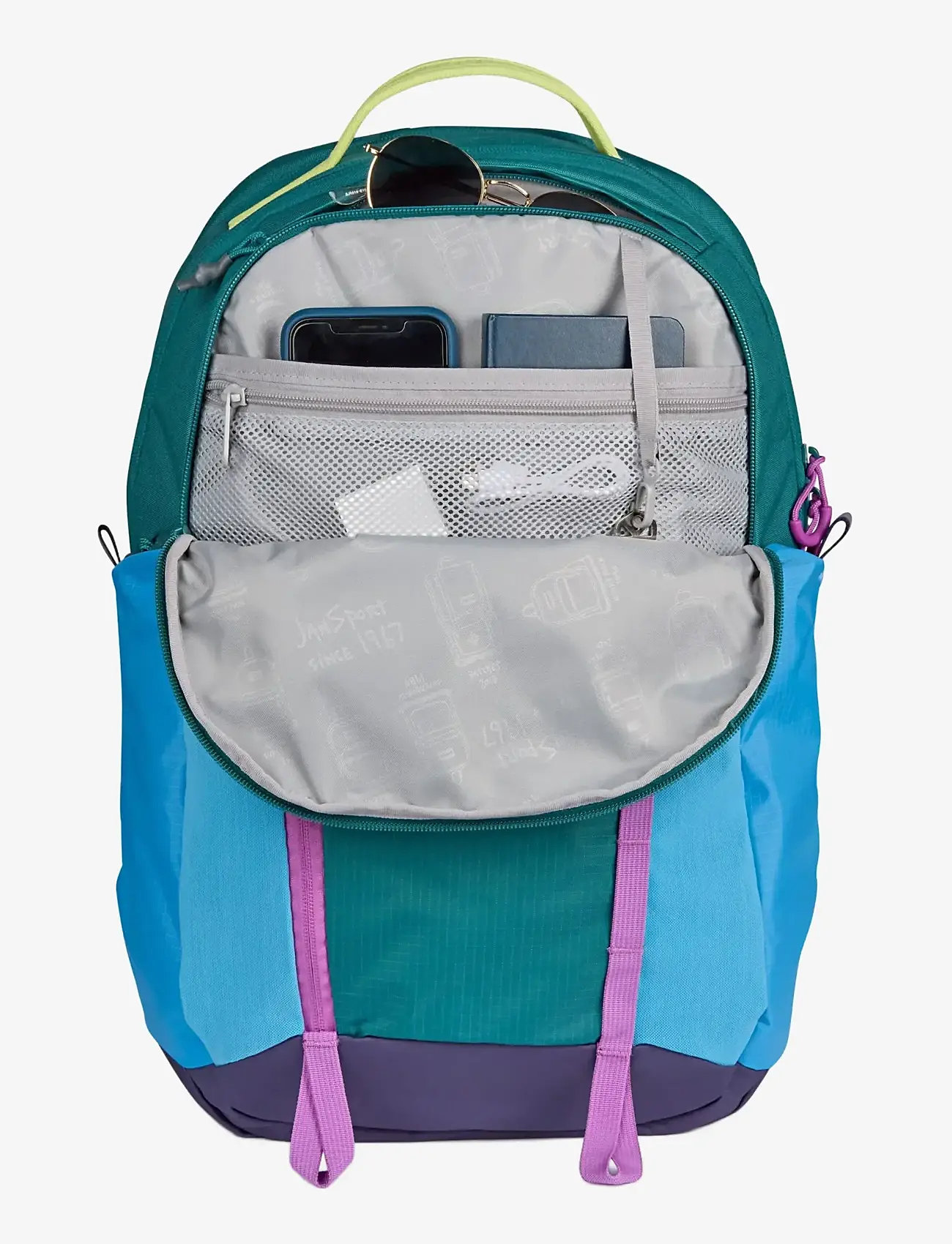 JanSport - All Around Pack 28L Black - aksessuaarid - emerald pool - 5