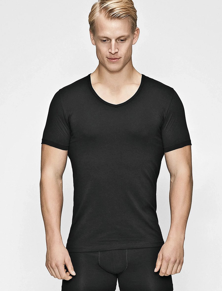 JBS of Denmark - JBS of DK t-shirt V-neck - t-shirts à encolure en v - black - 3