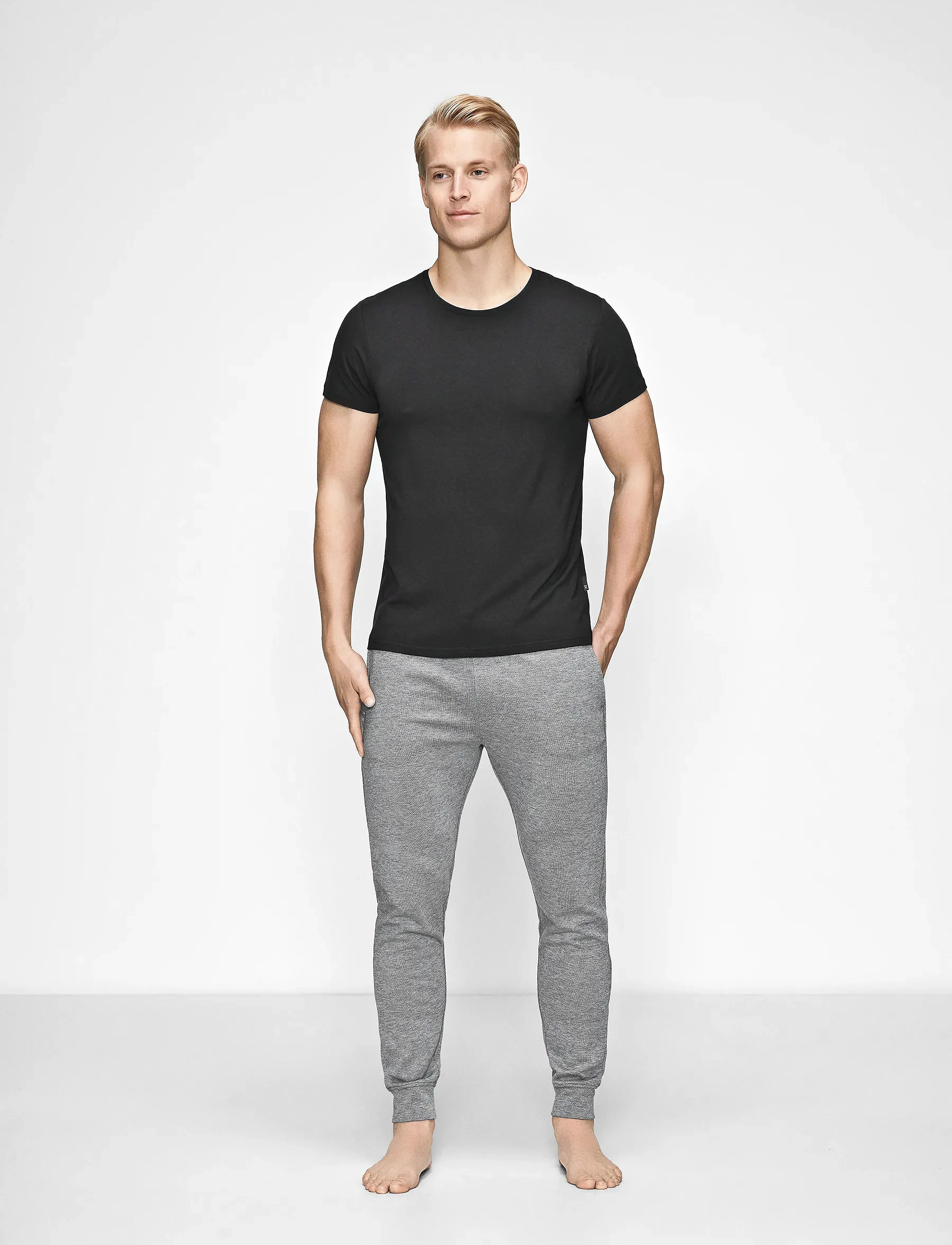 JBS of Denmark Jbs Of Dk O-Neck., S, Night & Loungewear, Schwarz - Pyjama Oberteile, Männerswear
