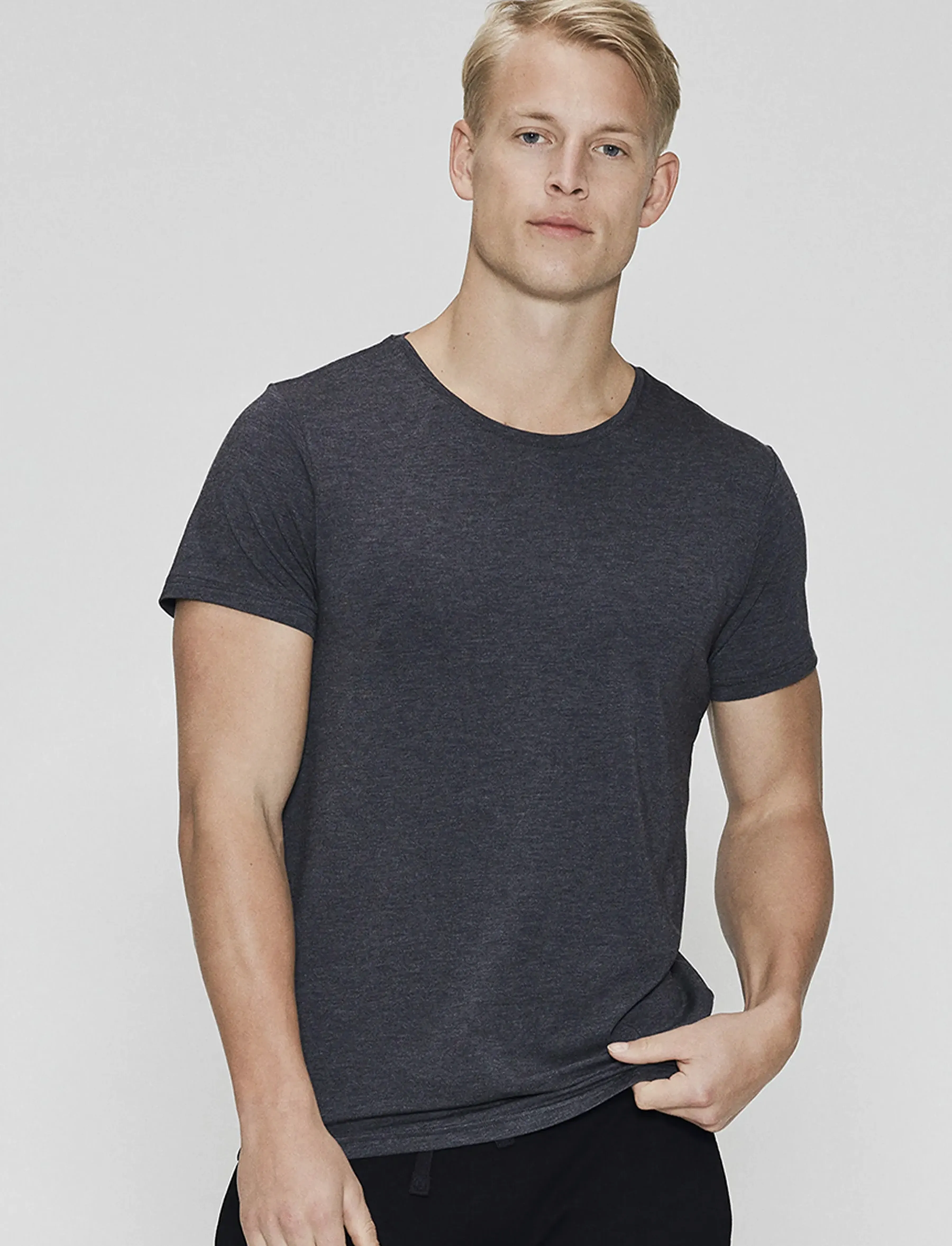 JBS of Denmark - JBS of DK O-neck. - pyjamaoberteile - darkgrey mel - 3