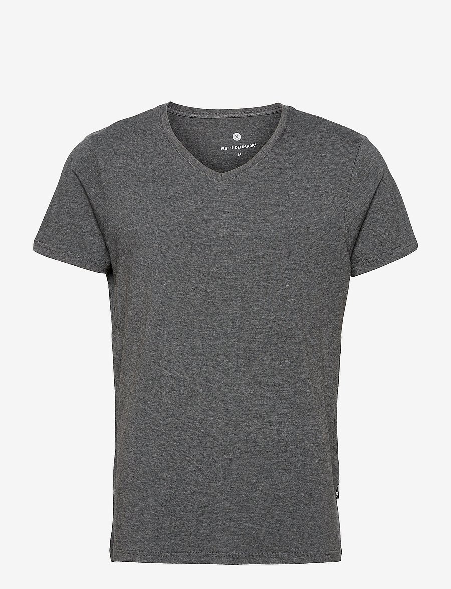 JBS of Denmark - JBS of DK V-neck - v-neck t-shirts - darkgrey mel - 1