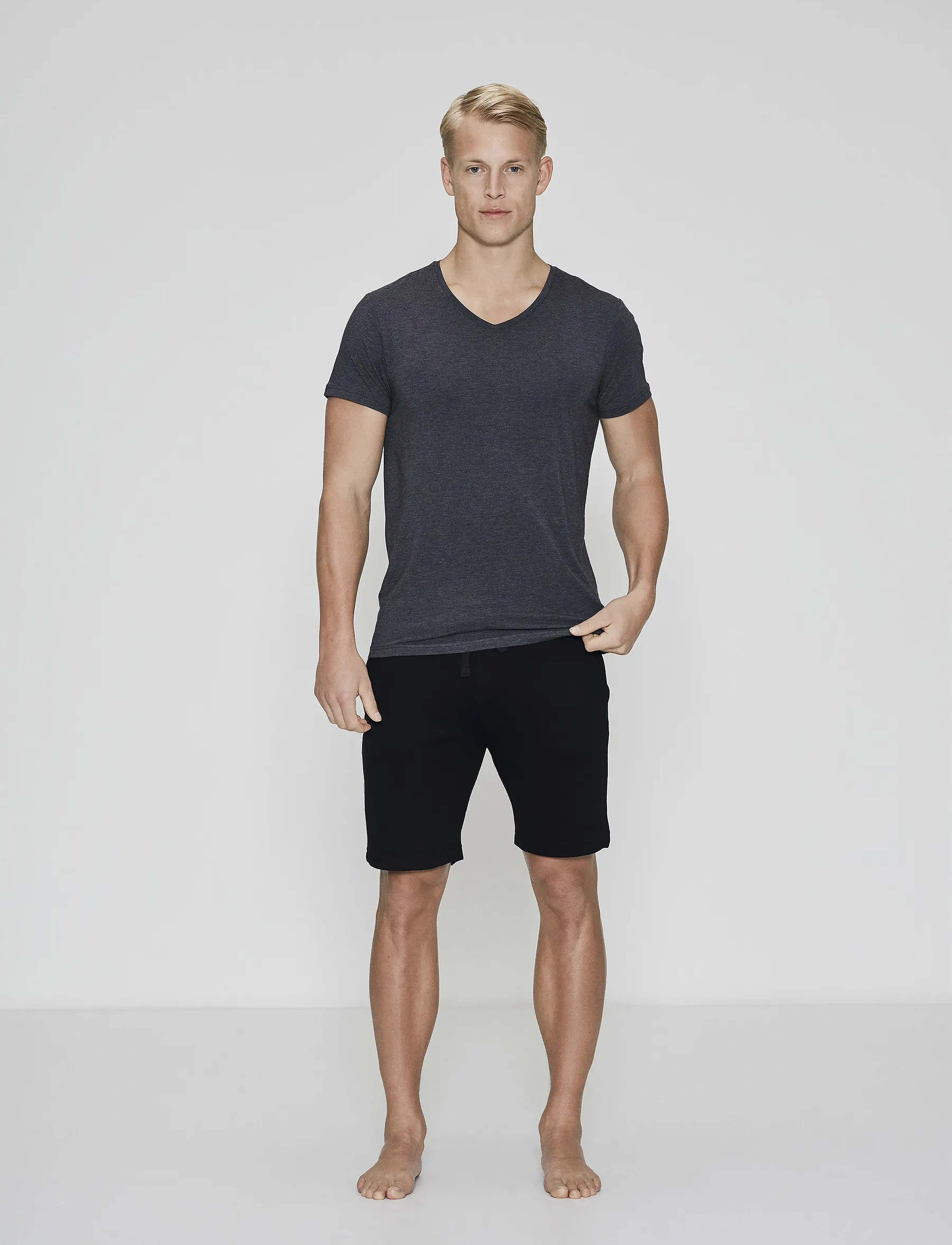 JBS of Denmark JBS of DK V-neck - Kleidung - DARKGREY MEL / grey
