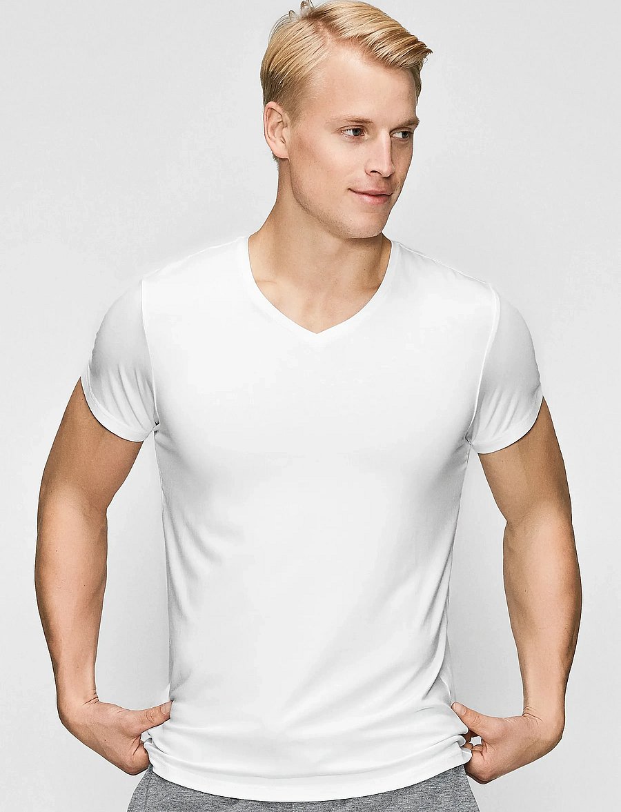 JBS of Denmark - JBS of DK V-neck - v-ringade t-shirts - white - 3