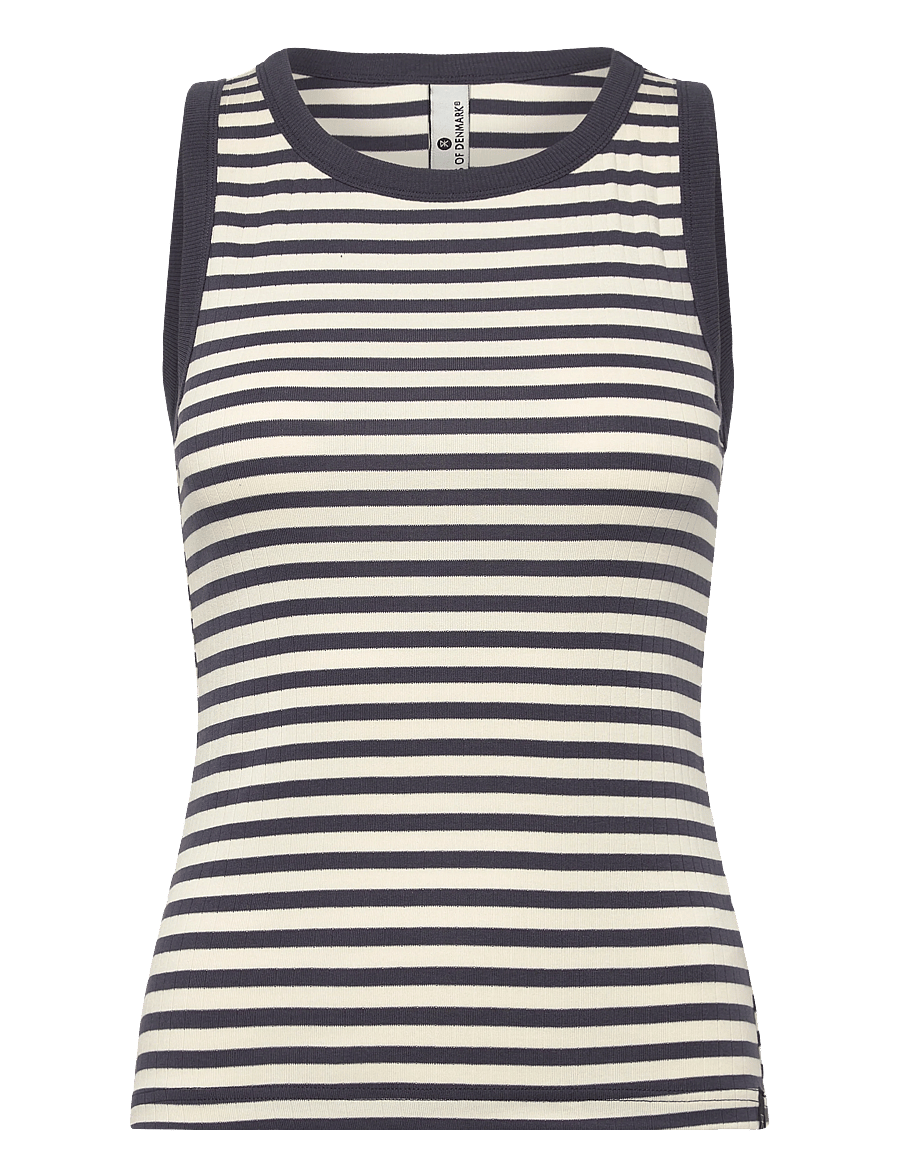 JBS of Denmark - JBS of DK ribbed racer top. - mouwloze tops - blue - 0