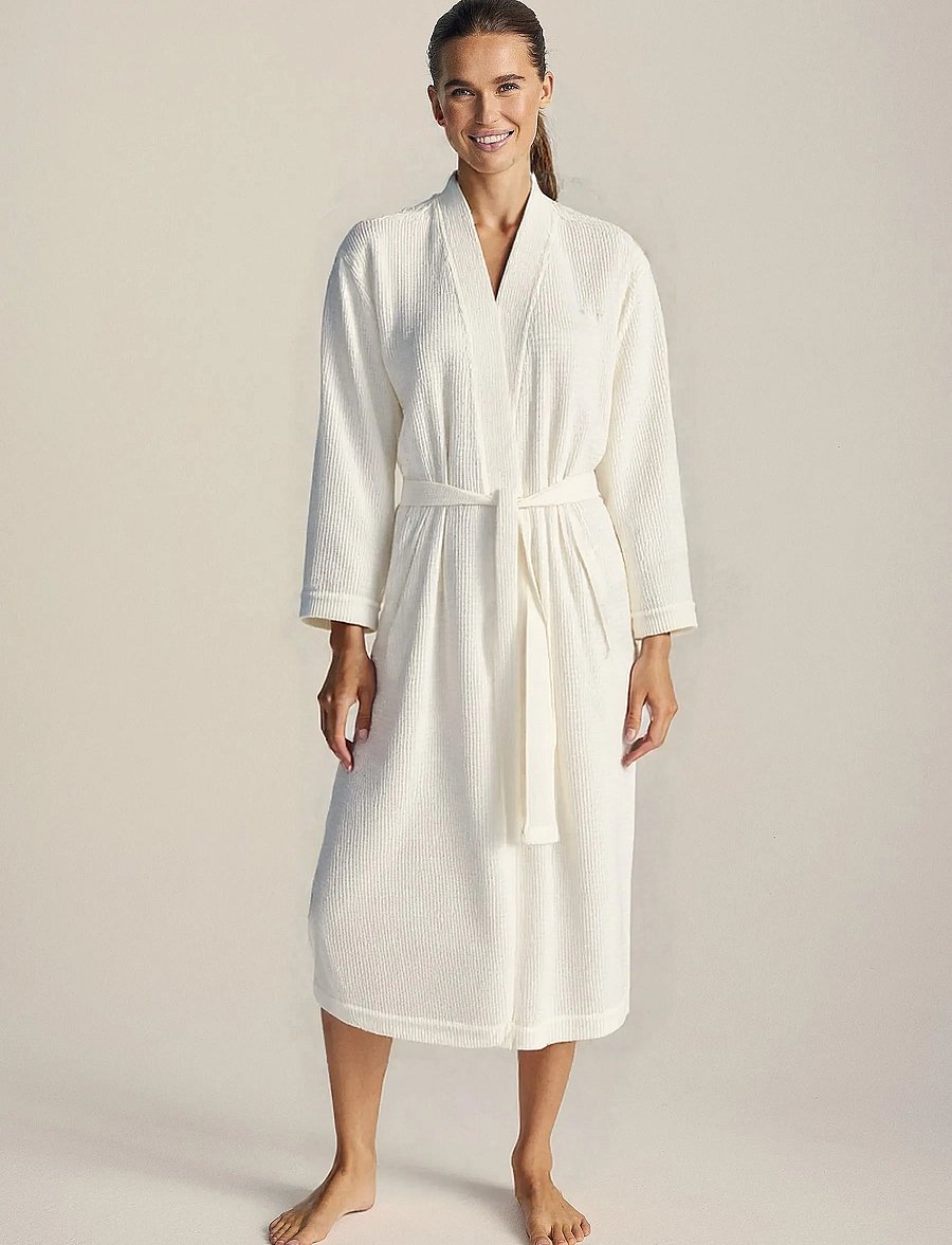 JBS of Denmark - JBS of DK Waffel Bathrobe FSC - peignoirs - vit - 0