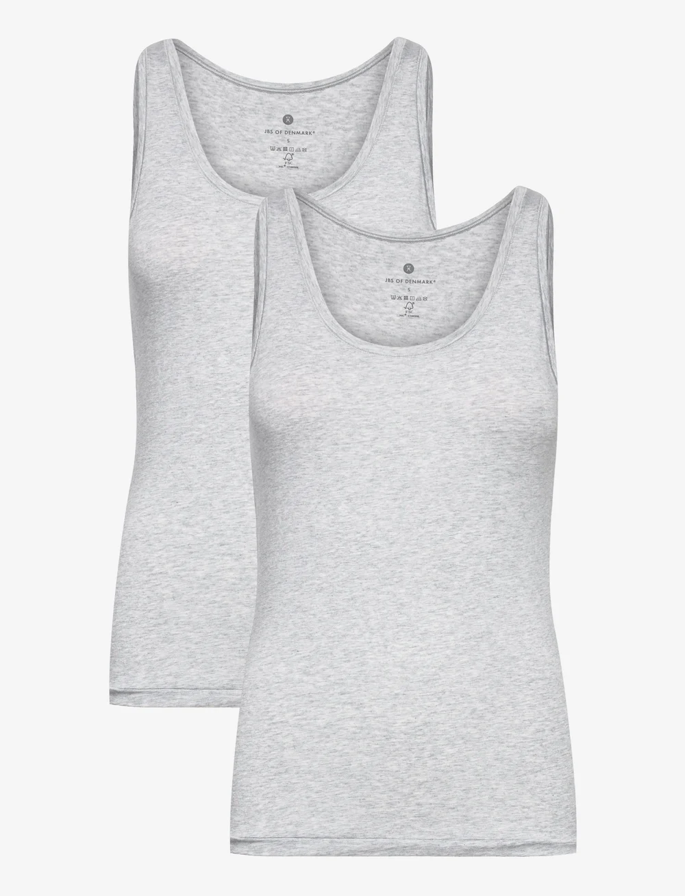 JBS of Denmark - JBS of DK 2-pack singlet - t-shirt & tops - ljusgrå me - 1