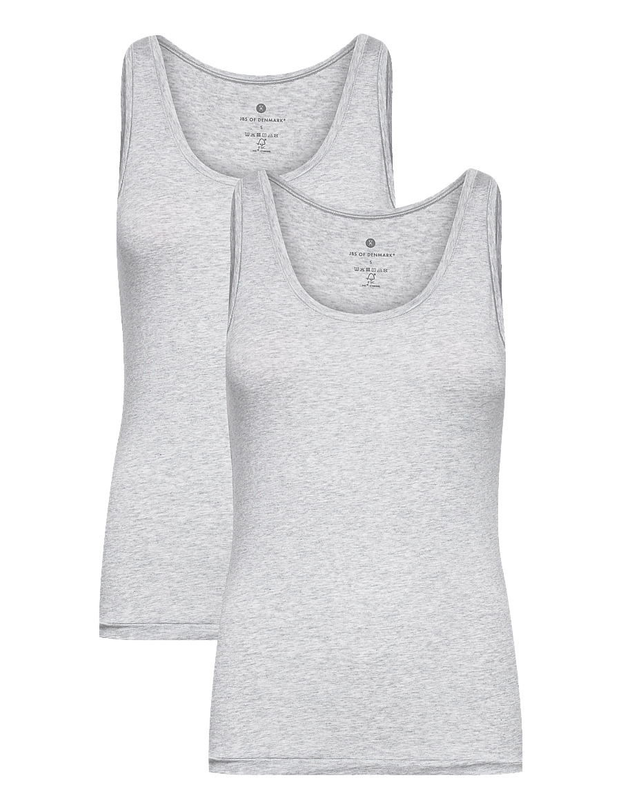 JBS of Denmark - JBS of DK 2-pack singlet - ermeløse topper - ljusgrå me - 1