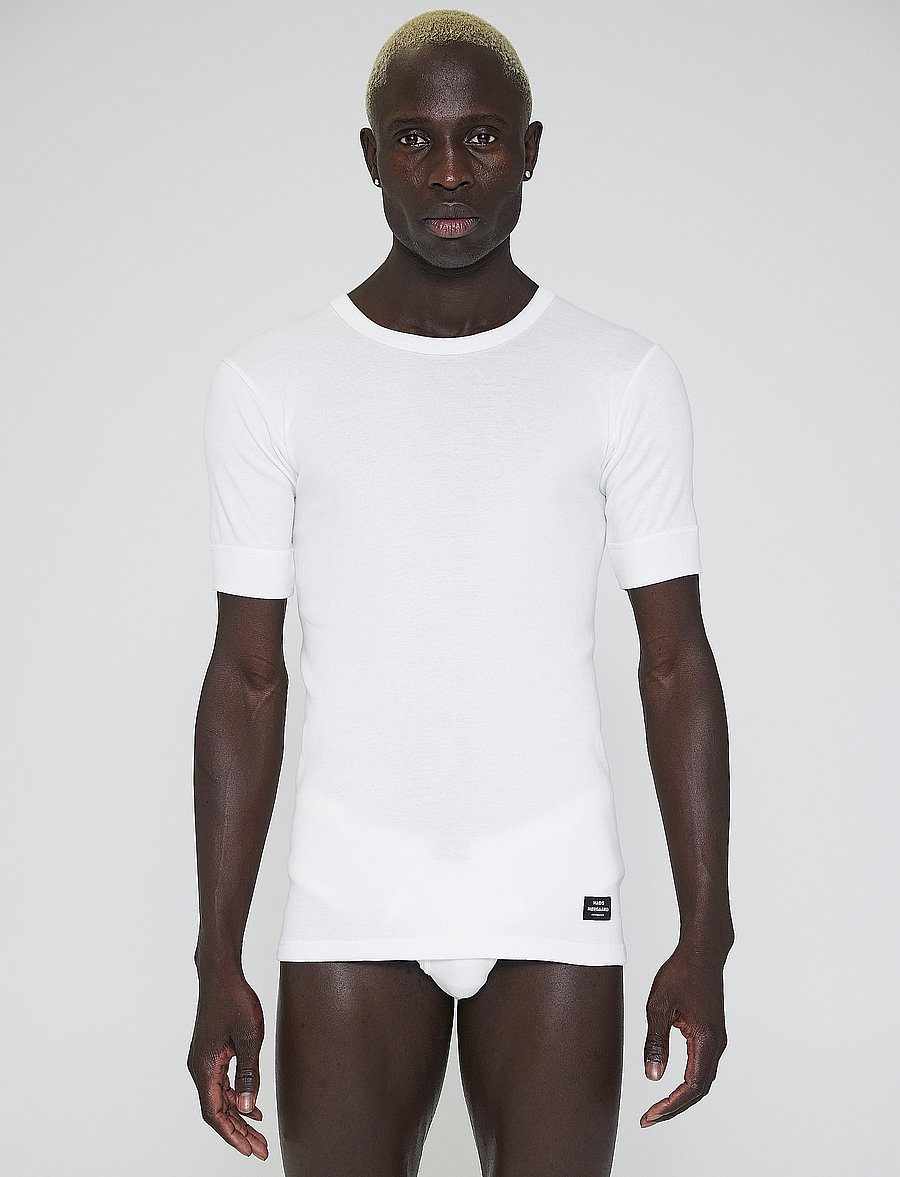 JBS of Denmark - MN x JBS of DK T-shirt o-neck - hauts de pyjama - white - 0