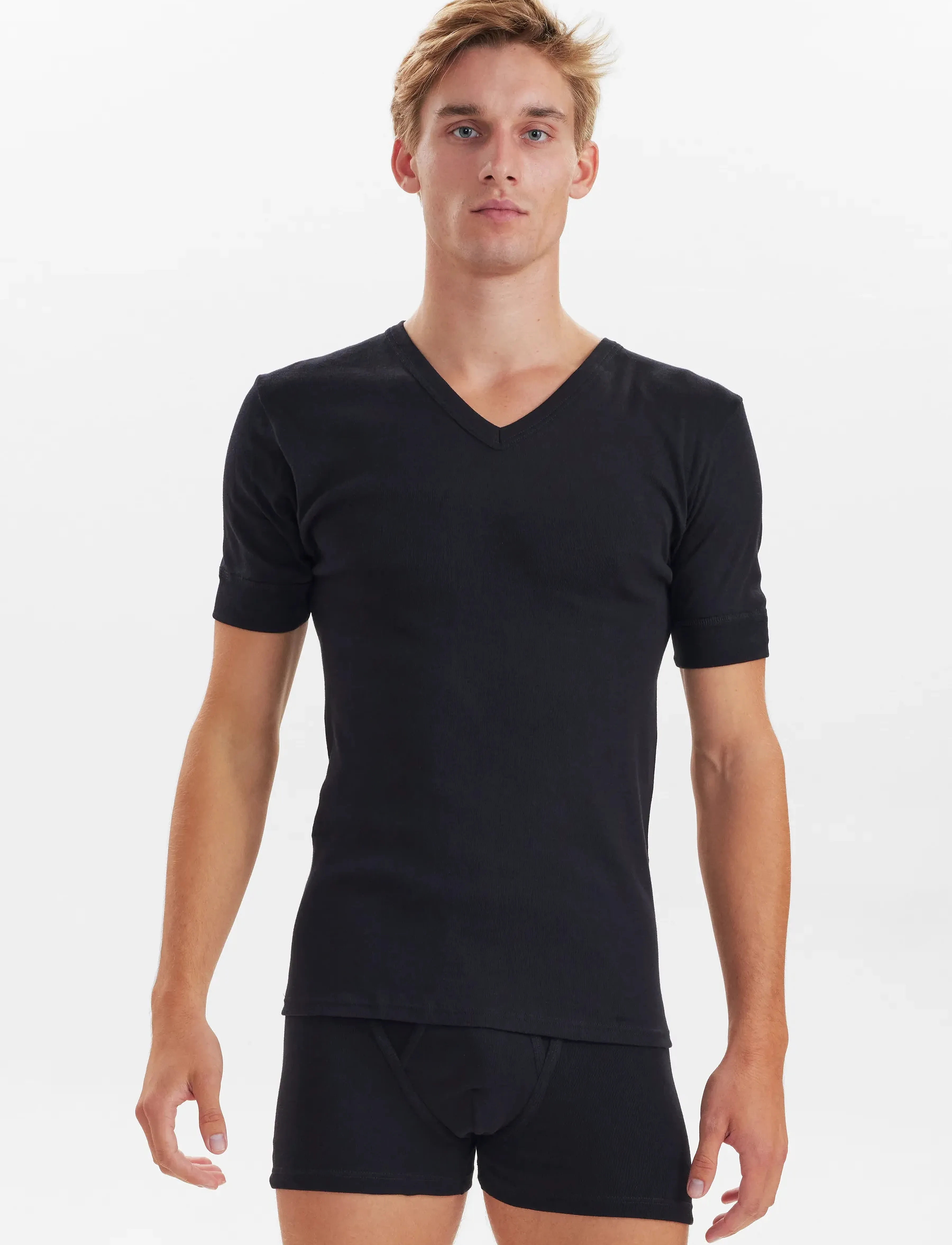 JBS Jbs T-Shirt V-Neck Original, 3XL, Black, T-Shirts > Kortærmede, Herre