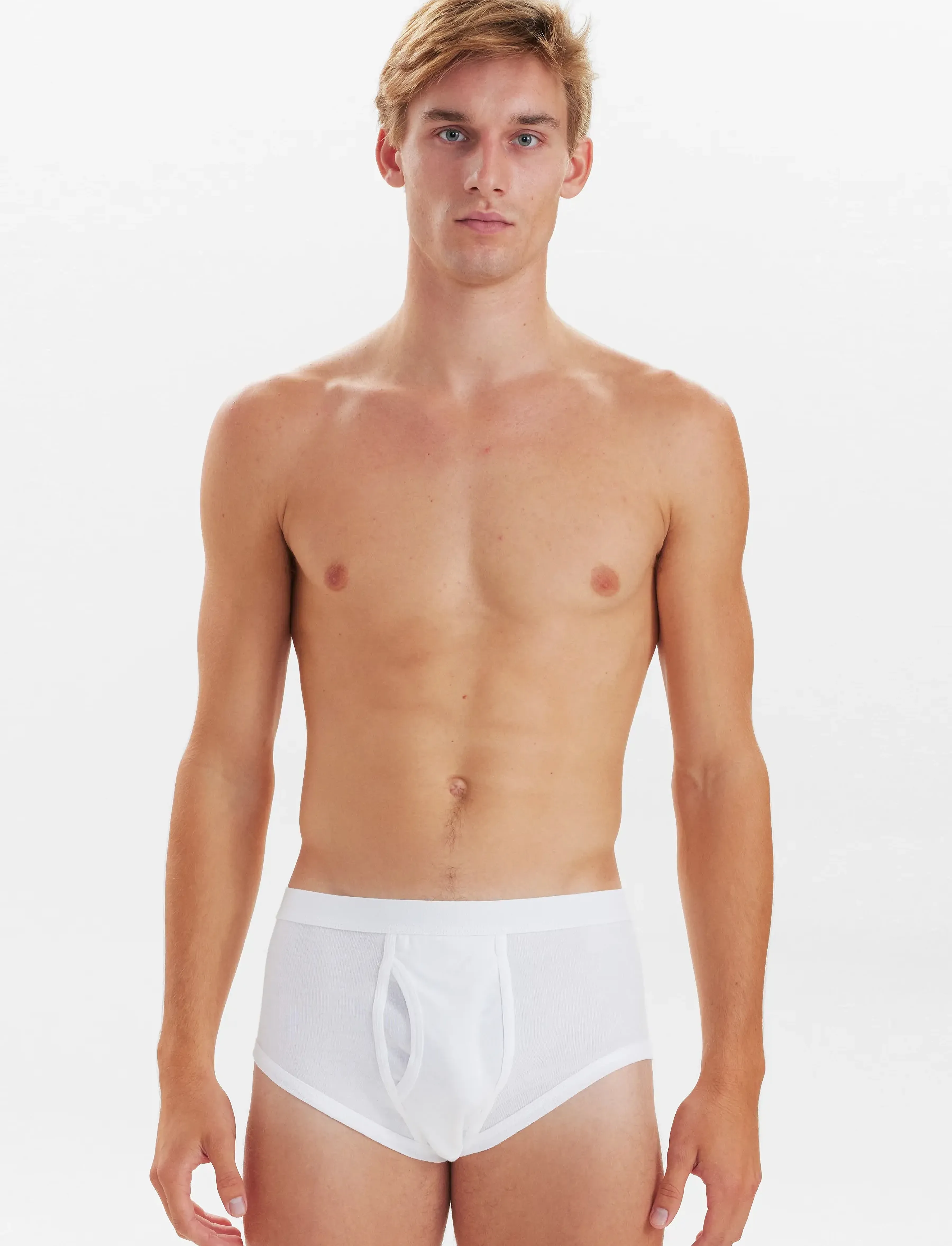 JBS Jbs Briefs With Fly Original, L, White, Undertøj > Trusser, Herre