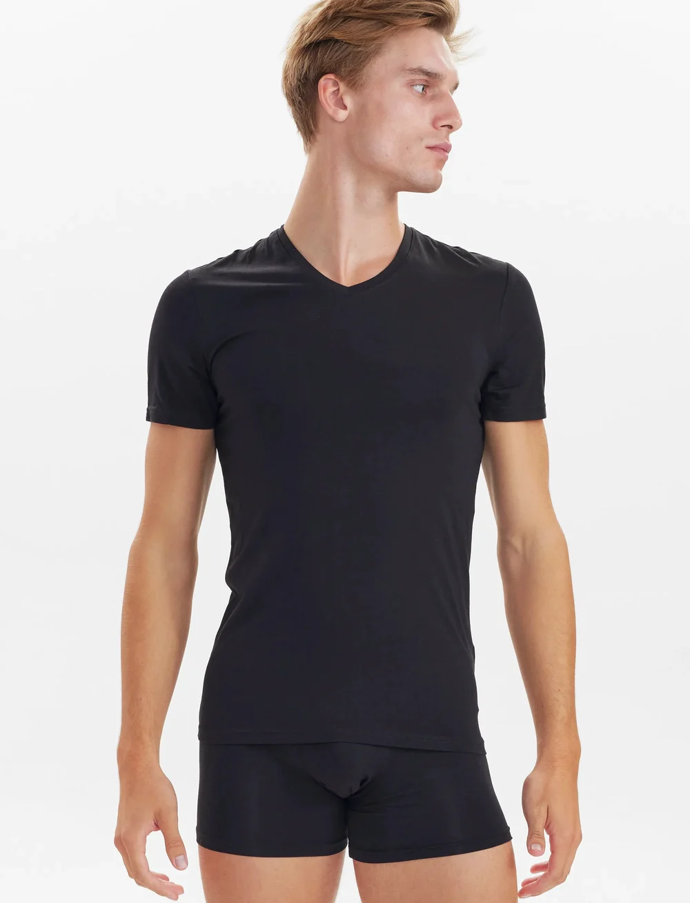 JBS - JBS 2-pack V-neck bamboo - t-shirts med v-hals - black - 0