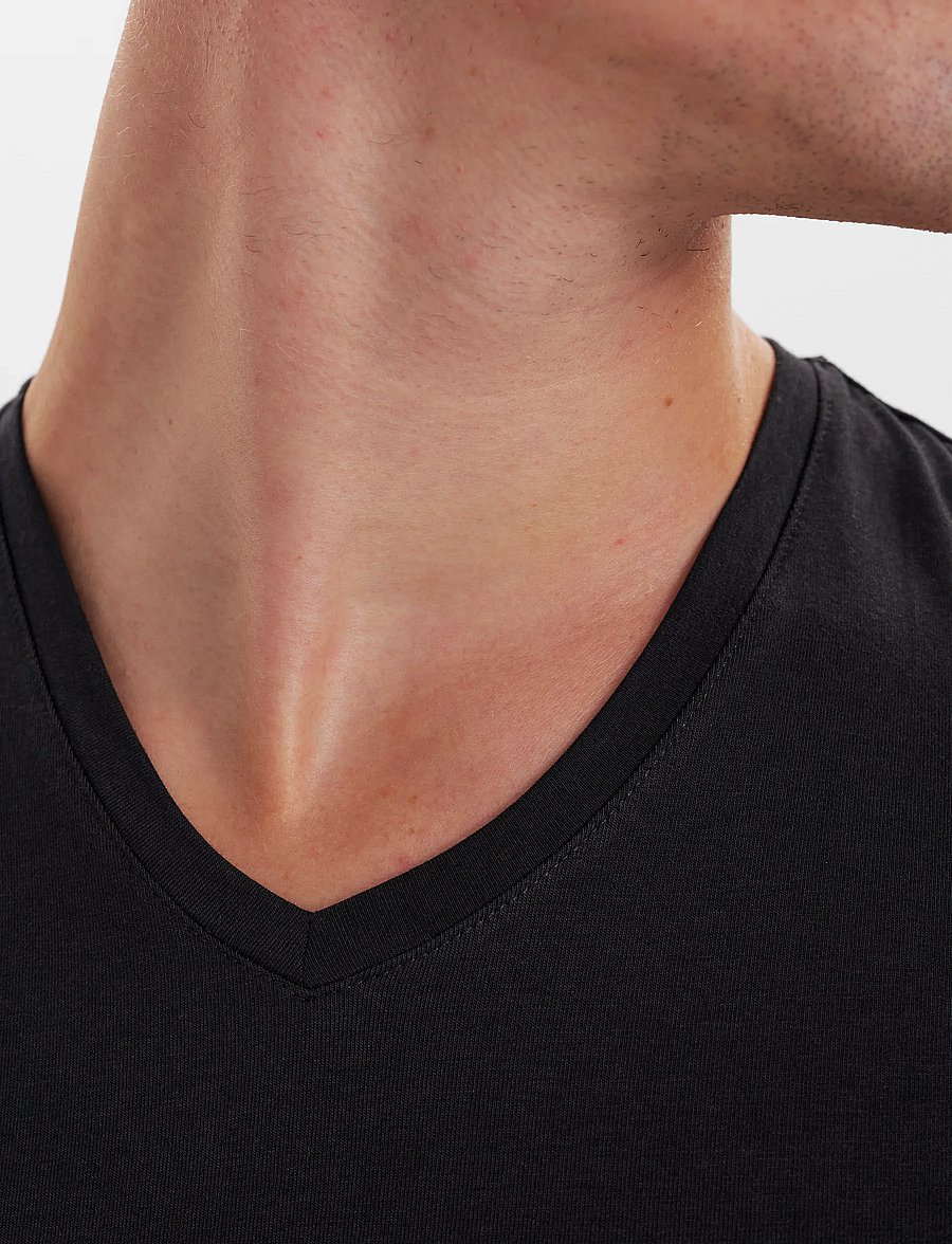 JBS - JBS 2-pack V-neck bamboo - v-ringade t-shirts - black - 5