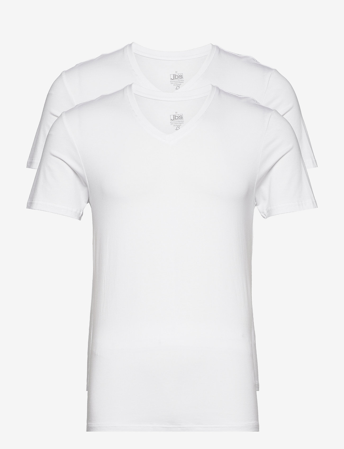 JBS - JBS 2-pack V-neck bamboo - basic t-shirts - white - 0