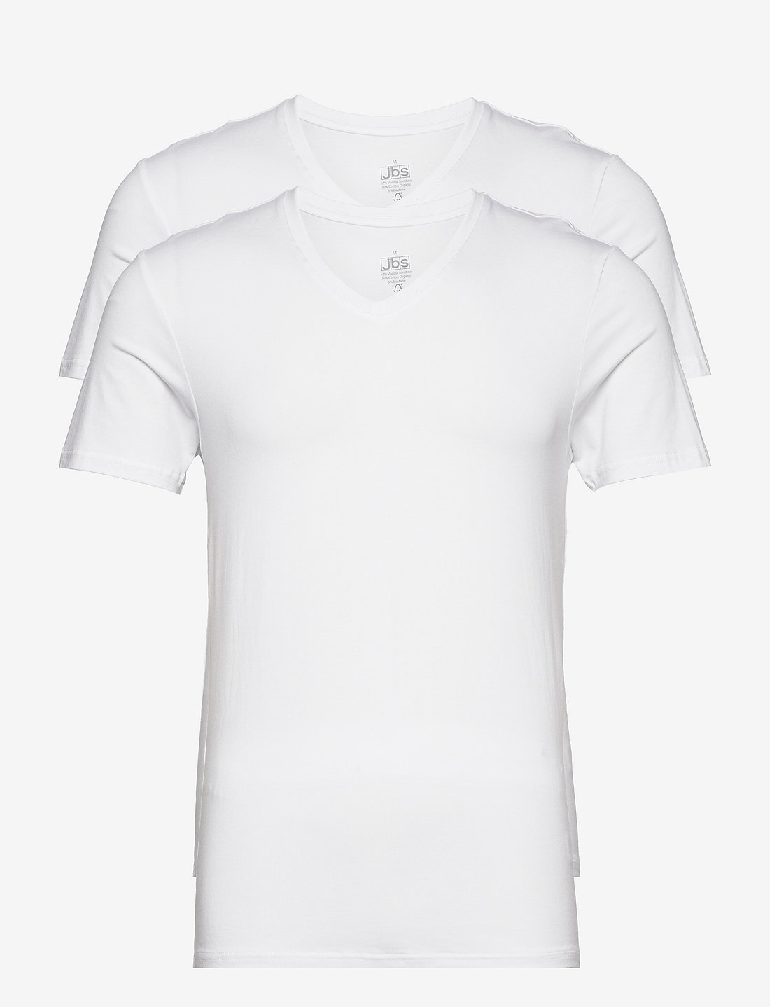 JBS - JBS 2-pack V-neck bamboo - stuttermabolir með v-hálsmáli - white - 1