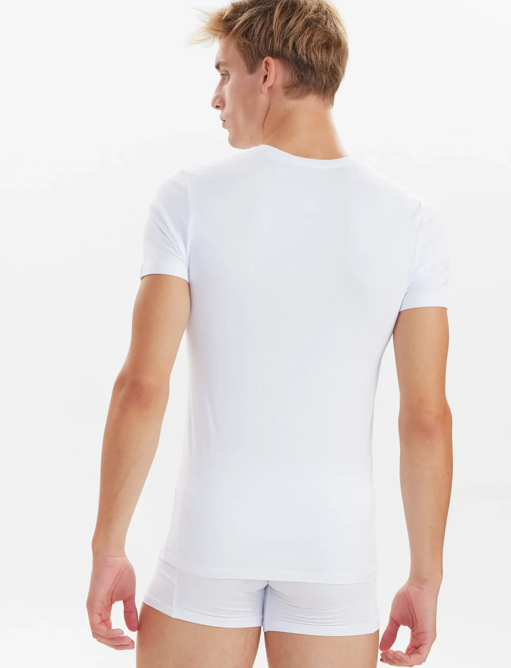 JBS - JBS 2-pack V-neck bamboo - stuttermabolir með v-hálsmáli - white - 2
