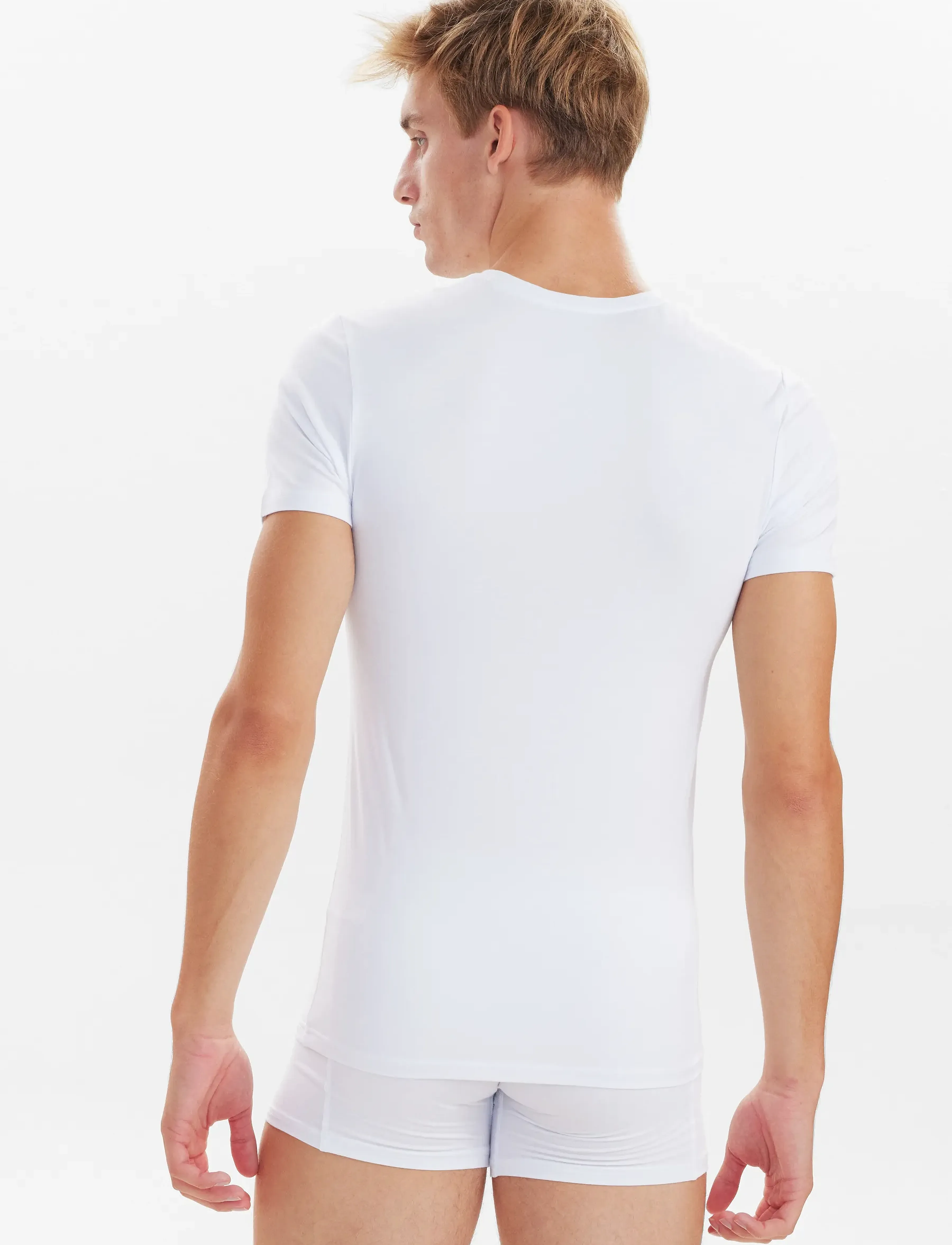JBS - JBS 2-pack V-neck bamboo - marškinėliai su v formos iškirpte - white - 2