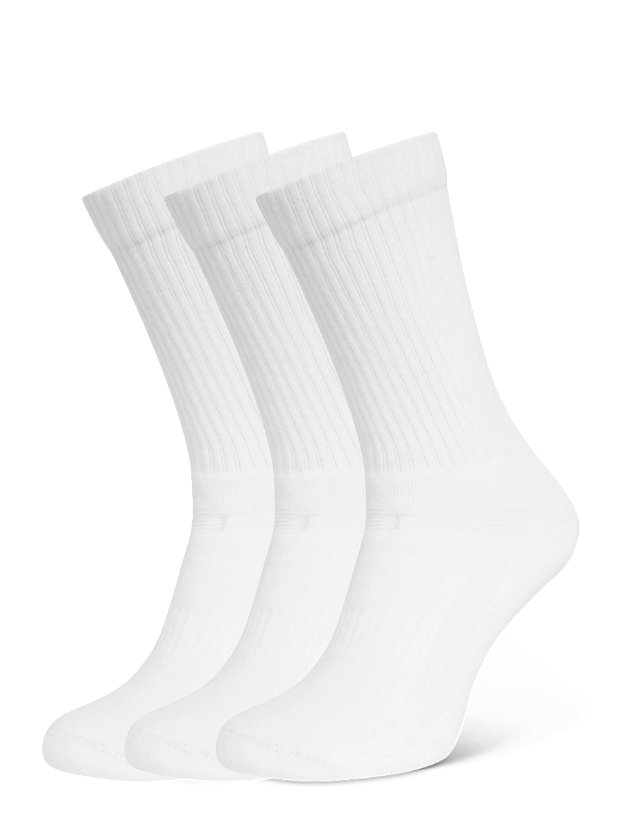 JBS - JBS socks terry sole, 3-pack - crew socks - white - 0