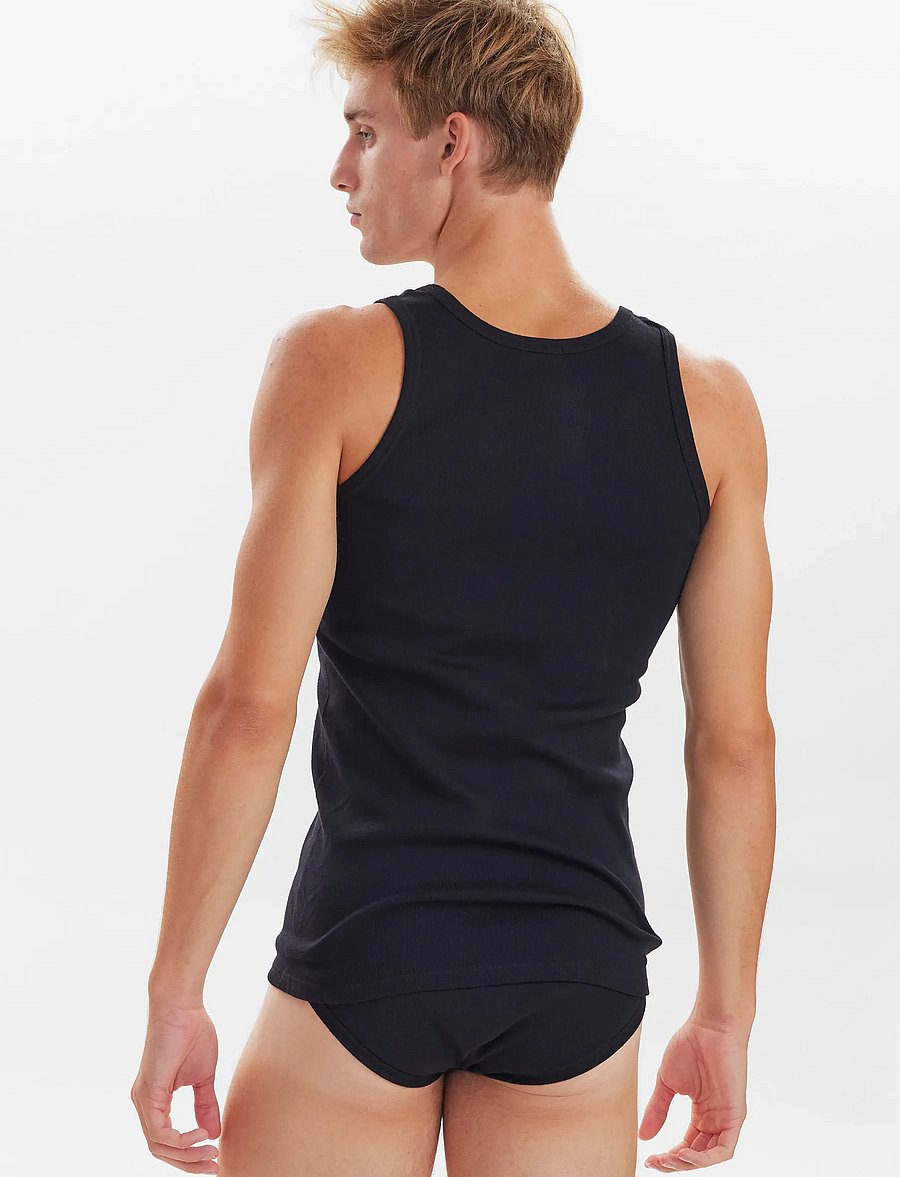 JBS - JBS singlet 2-pack organic - tank tops - svart - 2