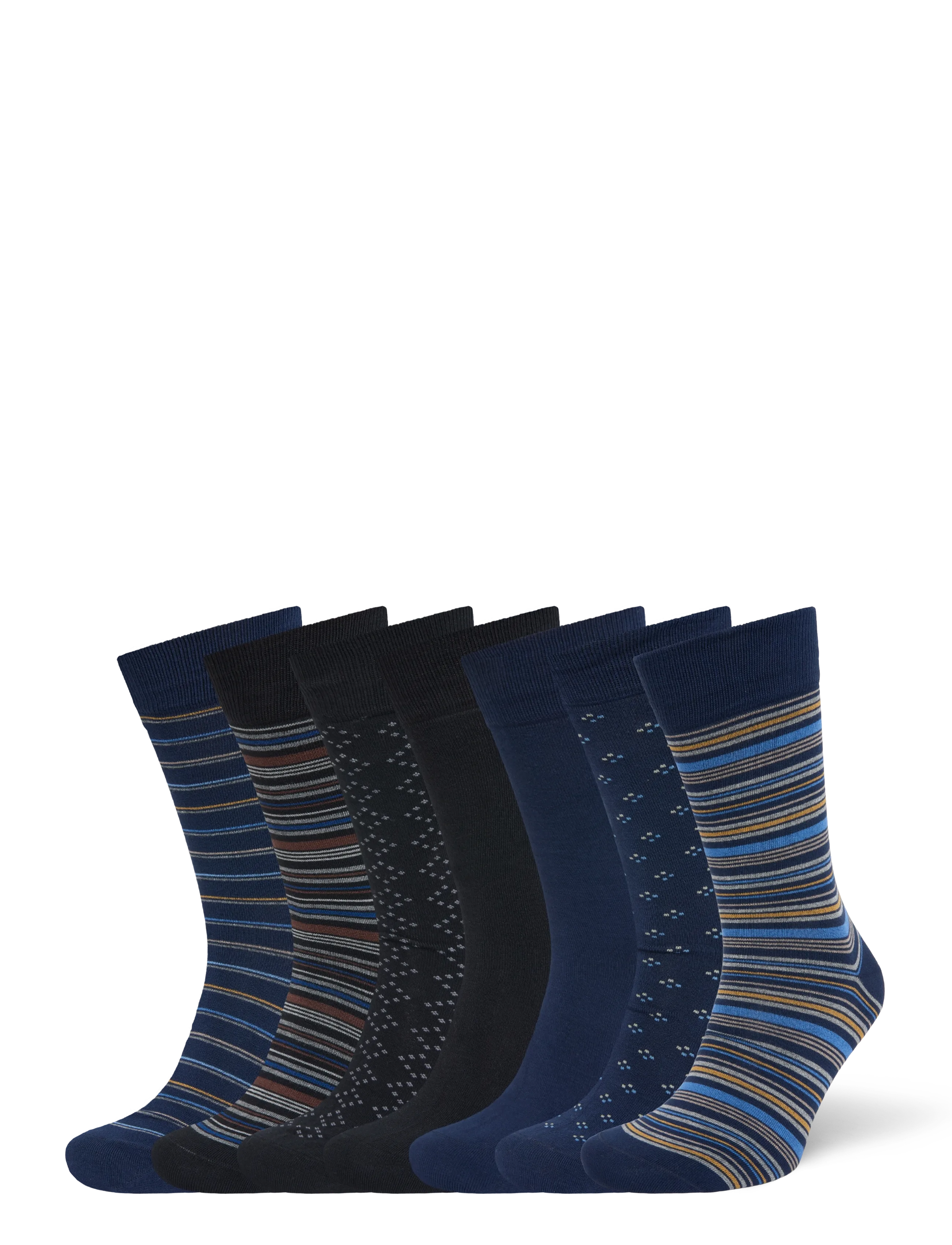 JBS JBS socks bamboo 7 pairs box - Unterwäsche - ENSF. SØLV / navy