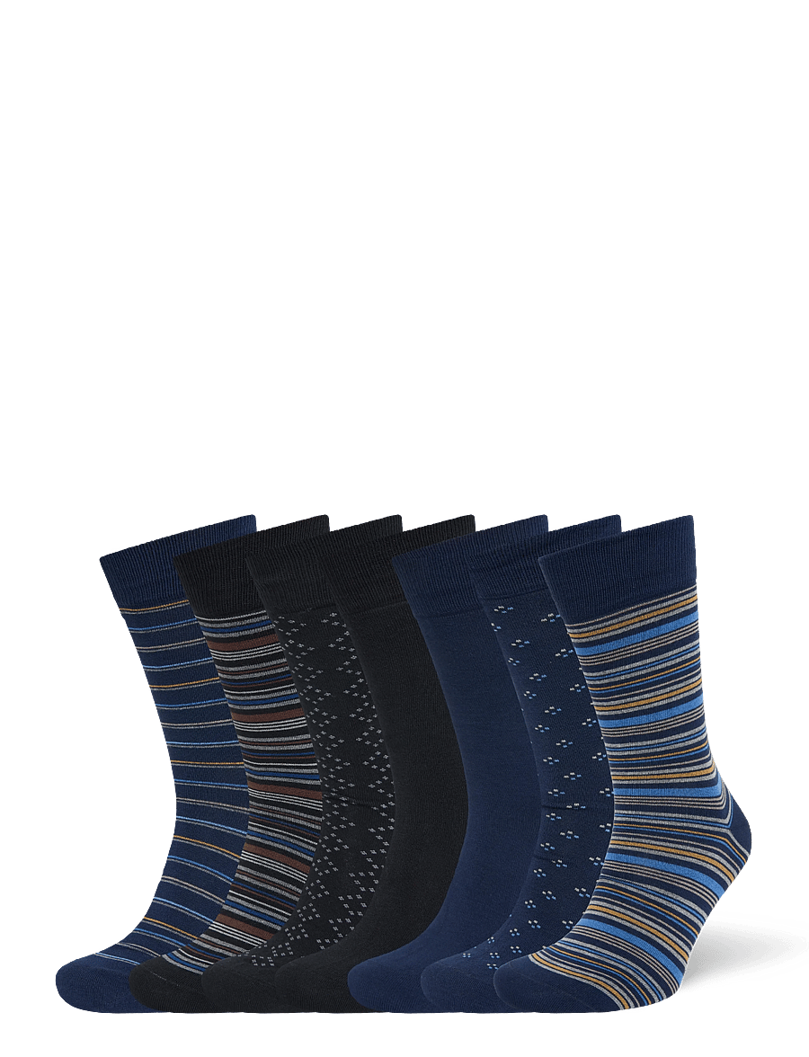 JBS - JBS socks bamboo 7 pairs box - crew socks - ensf. sØlv - 0