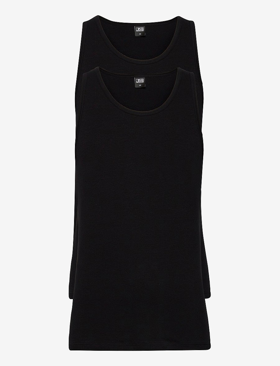 JBS - JBS 2-pack singlet GOTS - sleeveless shirts - svart - 1