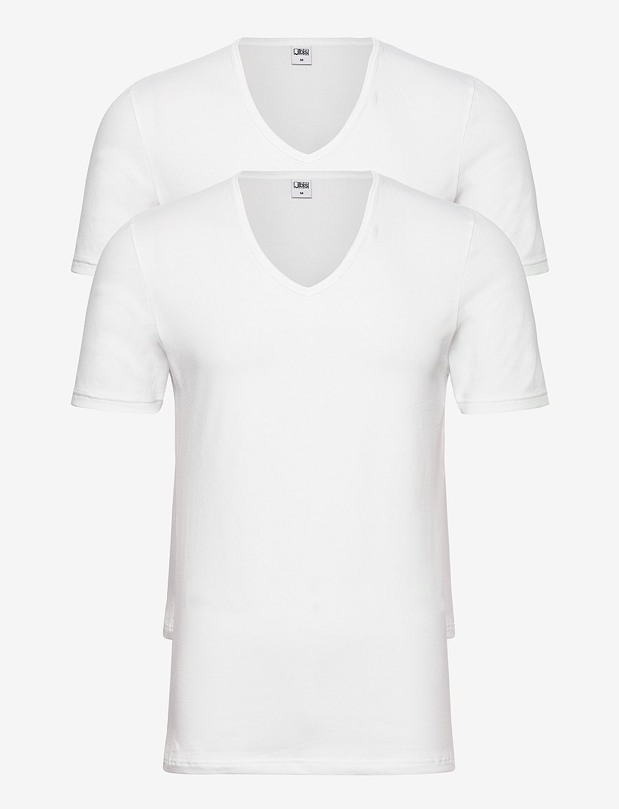 JBS - JBS 2-pack t-shirt V-neck GOTS - v-neck t-shirts - vit - 1