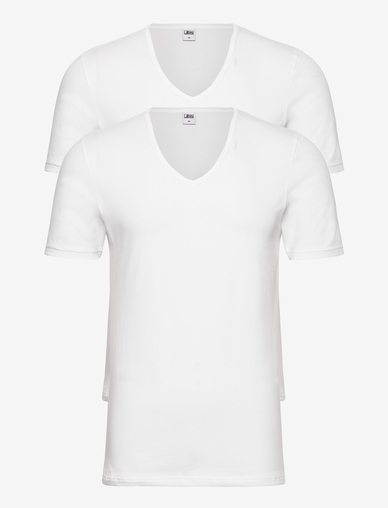 JBS - JBS 2-pack t-shirt V-neck GOTS - de laveste prisene - vit - 0