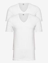 JBS - JBS 2-pack t-shirt V-neck GOTS - t-shirts - vit - 0