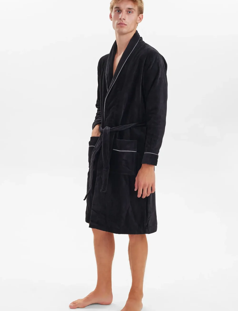 JBS - JBS bathrobe - hommikumantlid - black - 4