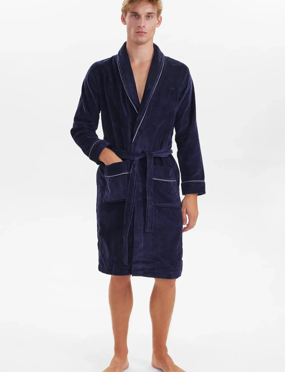 JBS - JBS bathrobe. - bademäntel - blue - 0
