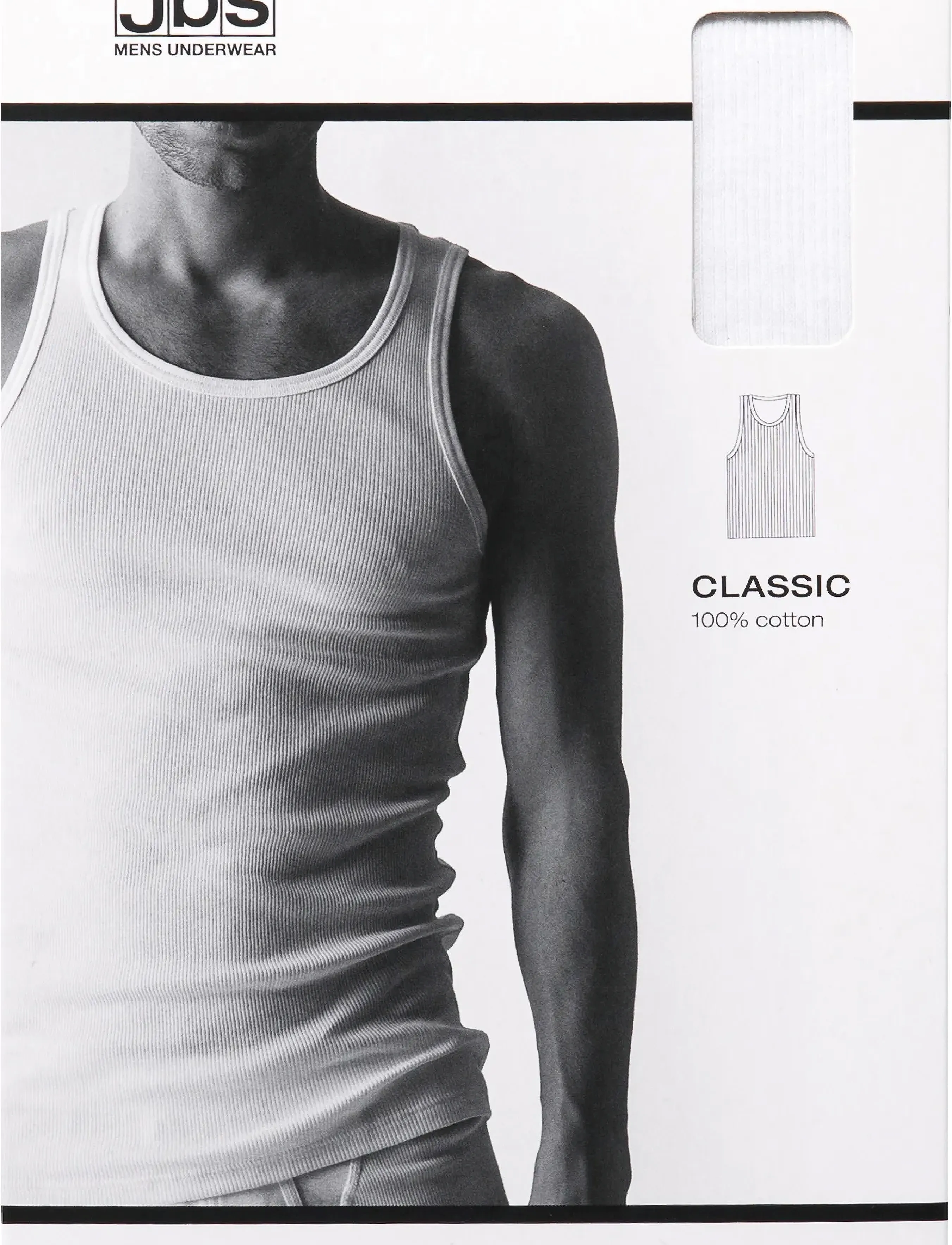 JBS - JBS singlet classic - tanktops - white - 3