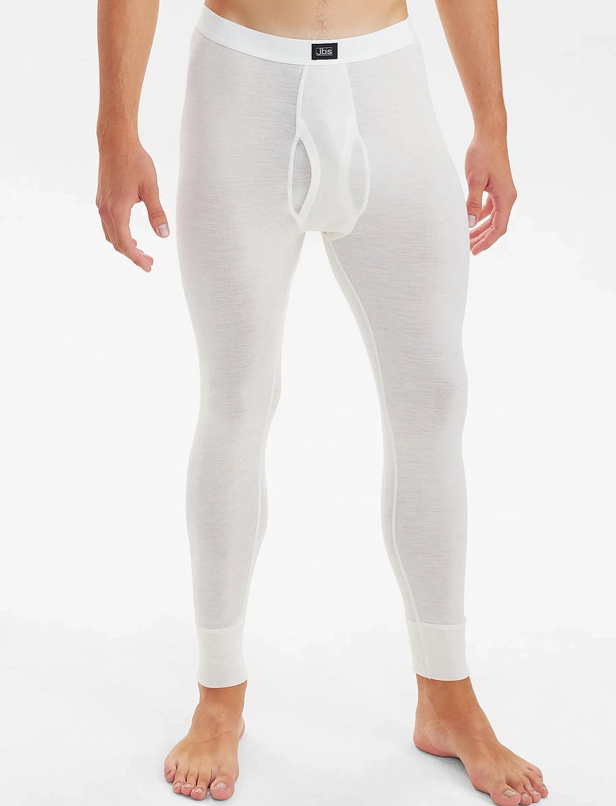 JBS - JBS long johns with fly wool. - underställsbyxor - white - 0