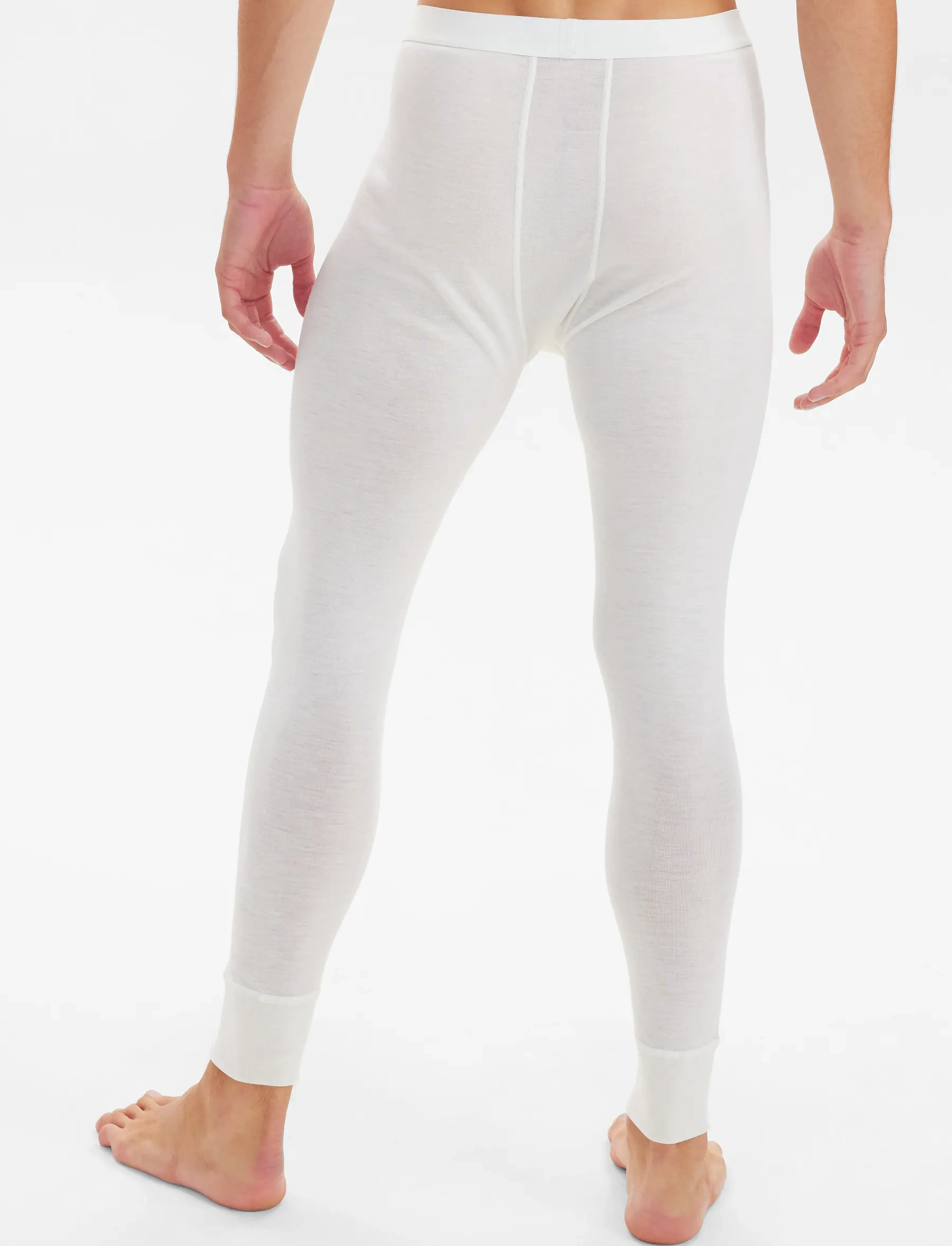 JBS - JBS long johns with fly wool. - underställsbyxor - white - 5