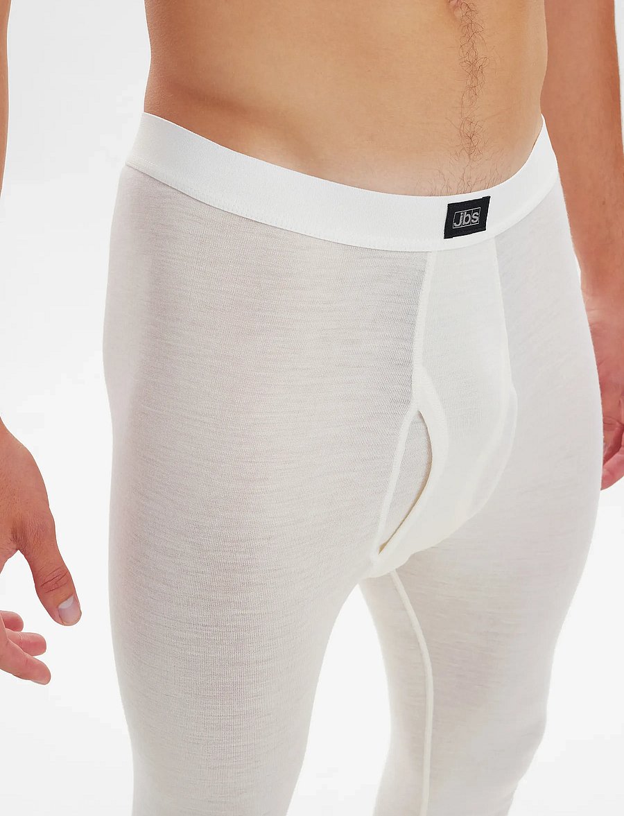 JBS - JBS long johns with fly wool. - funkionsunterwäsche - hosen - white - 5