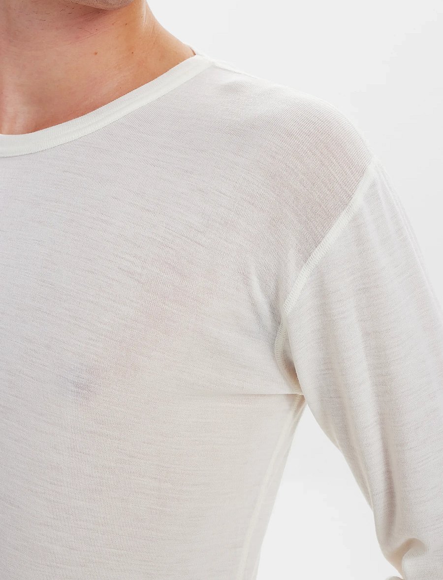 JBS - JBS t-shirt long sleeve wool - langærmede t-shirts - white - 5