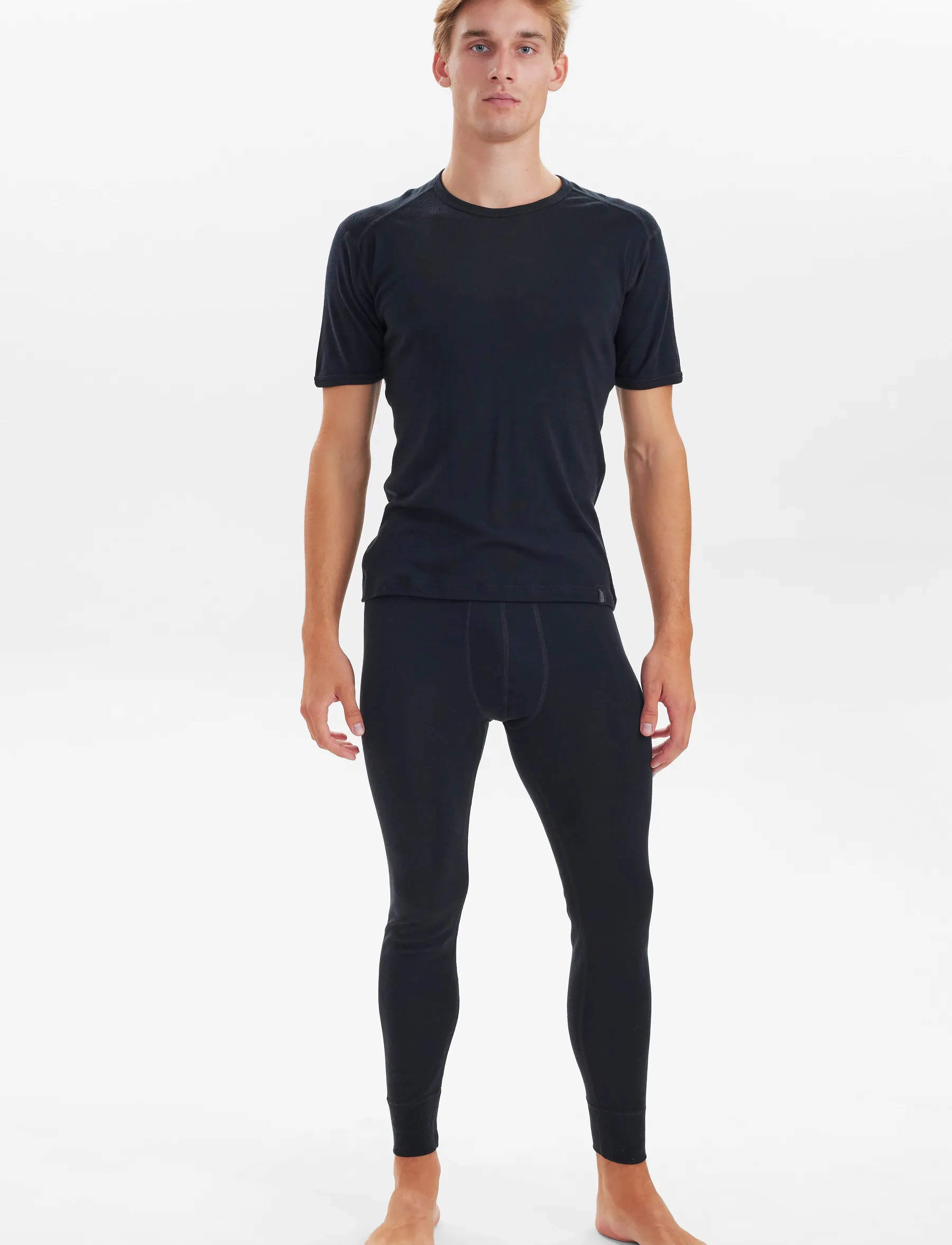 JBS T-Shirt Wool, Mænd, Kortærmet Uld T-shirt, Sort, Str: M