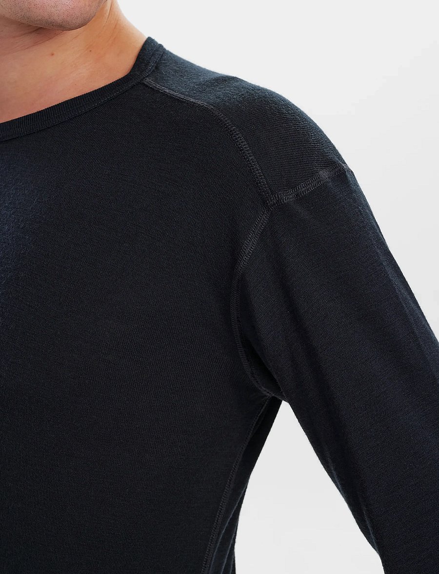 JBS - JBS t-shirt long sleeve wool. - langärmelige t-shirts - black - 5