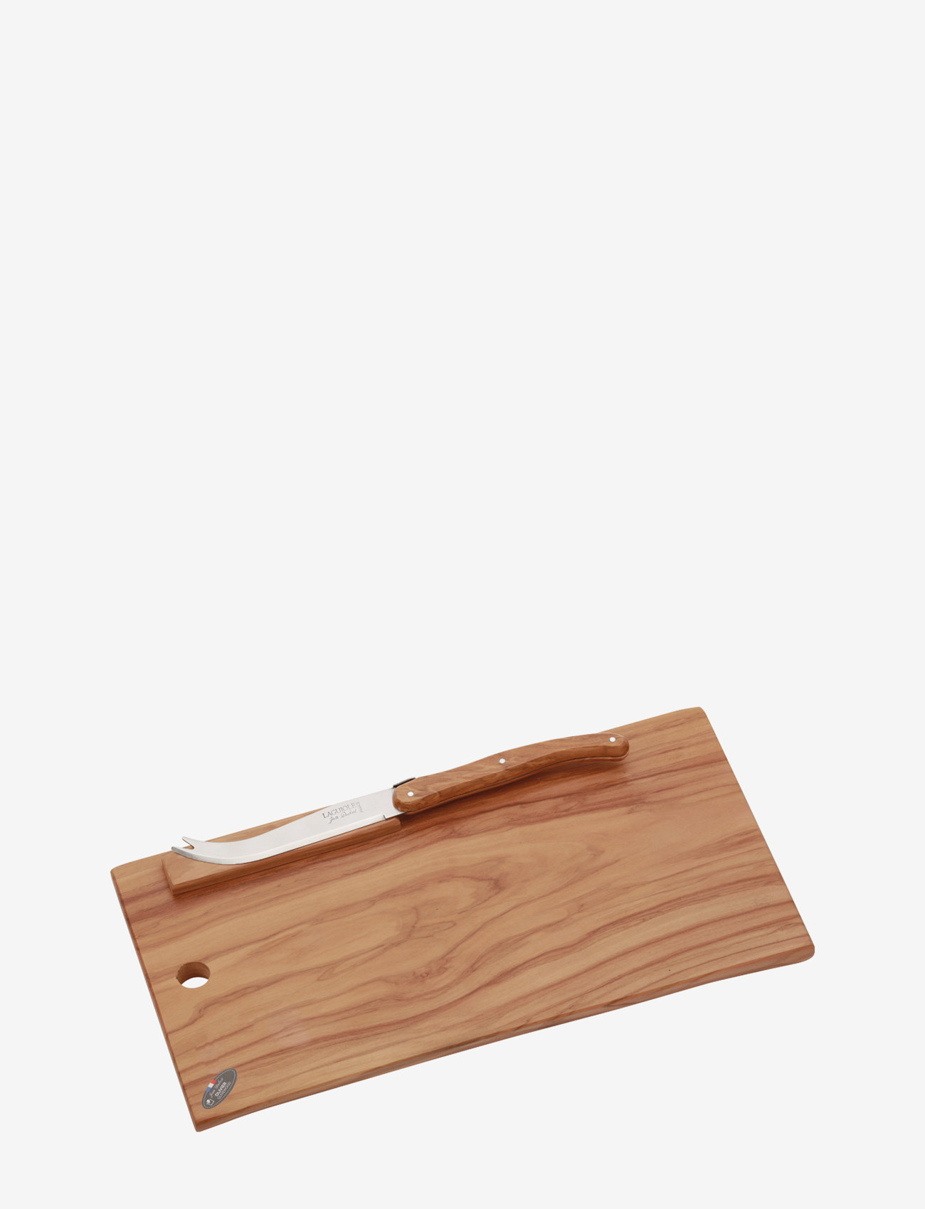 Jean Dubost - UTILITY OLIVE WOOD BOARD + 1 CHEESE KNIFE - brown - 0