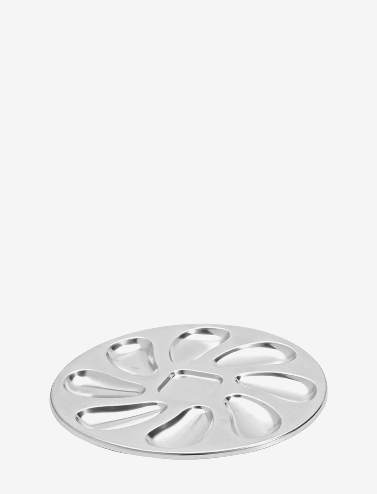 Jean Dubost - OYSTER PLATE STAINLESS STEEL - serving platters - silver - 0