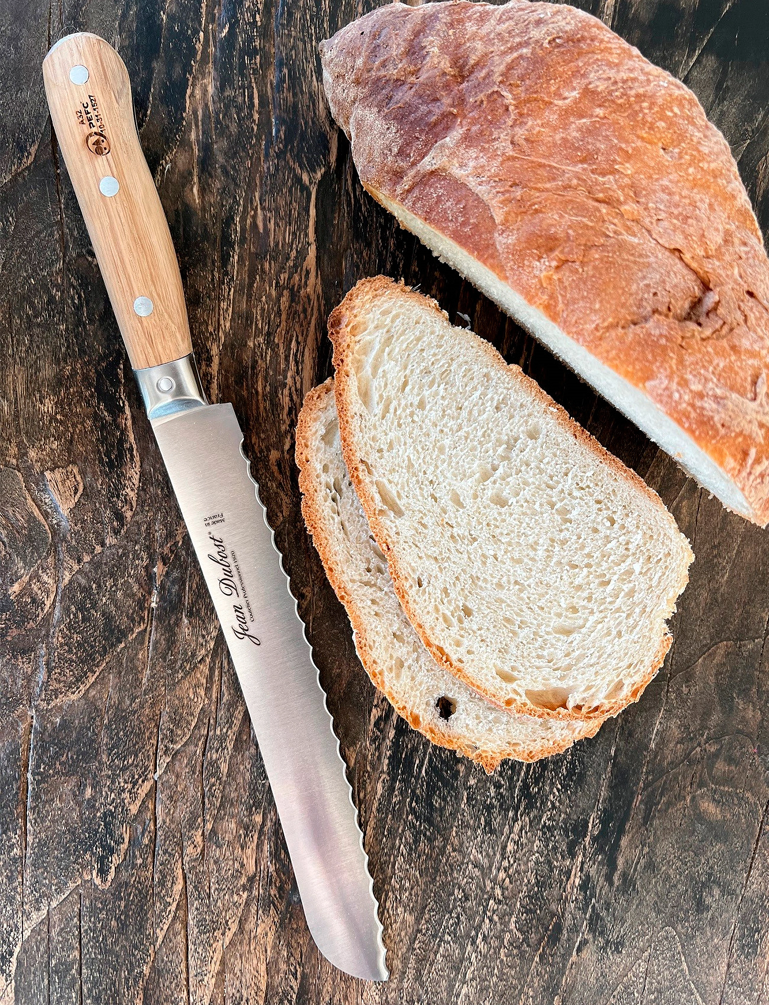Jean Dubost Brødkniv, L32.0 cm, Knives & Accessories, Braun - Bread Knives, Homeware