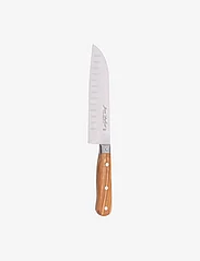Jean Dubost - SANTOKU 1920 MANCHE OLIVIER SUR CARTE - chef knives - brown - 0