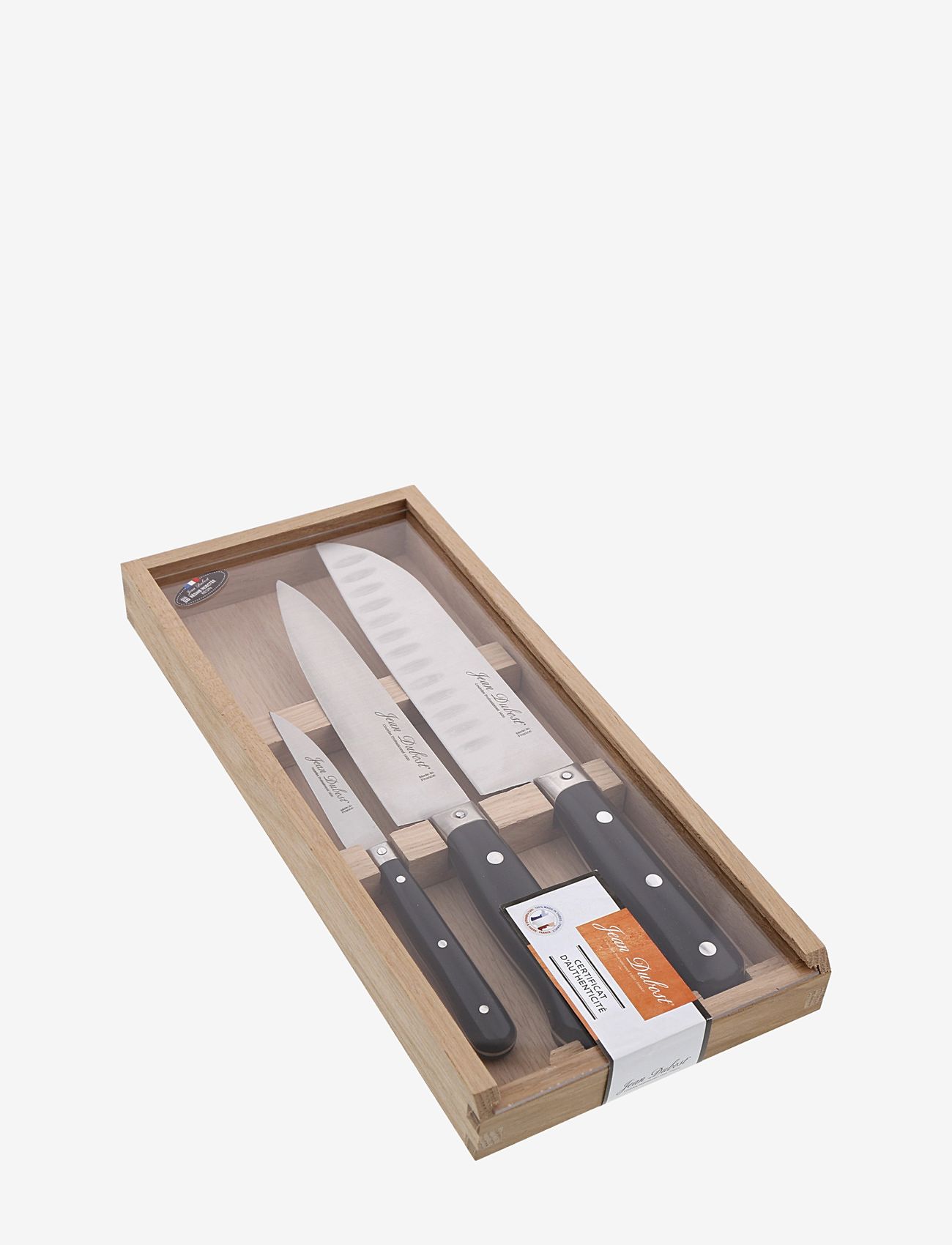 Jean Dubost - Knife set in wooden box - brown - 0
